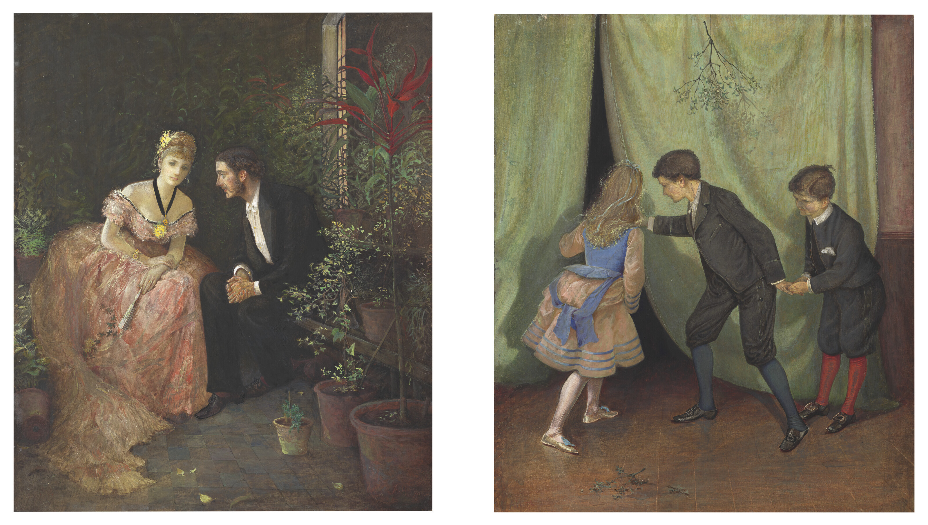 Arthur Hughes — Свадебный парад и зрители