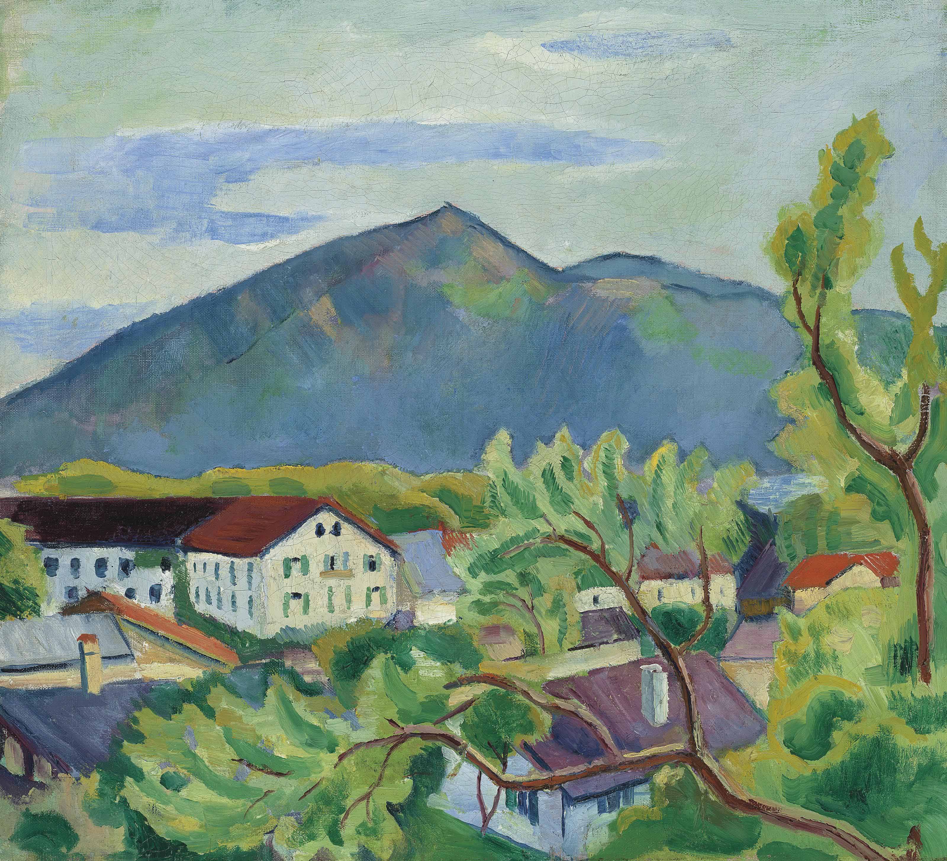 August Macke — Фрюлингсландшафт в Тегернзее