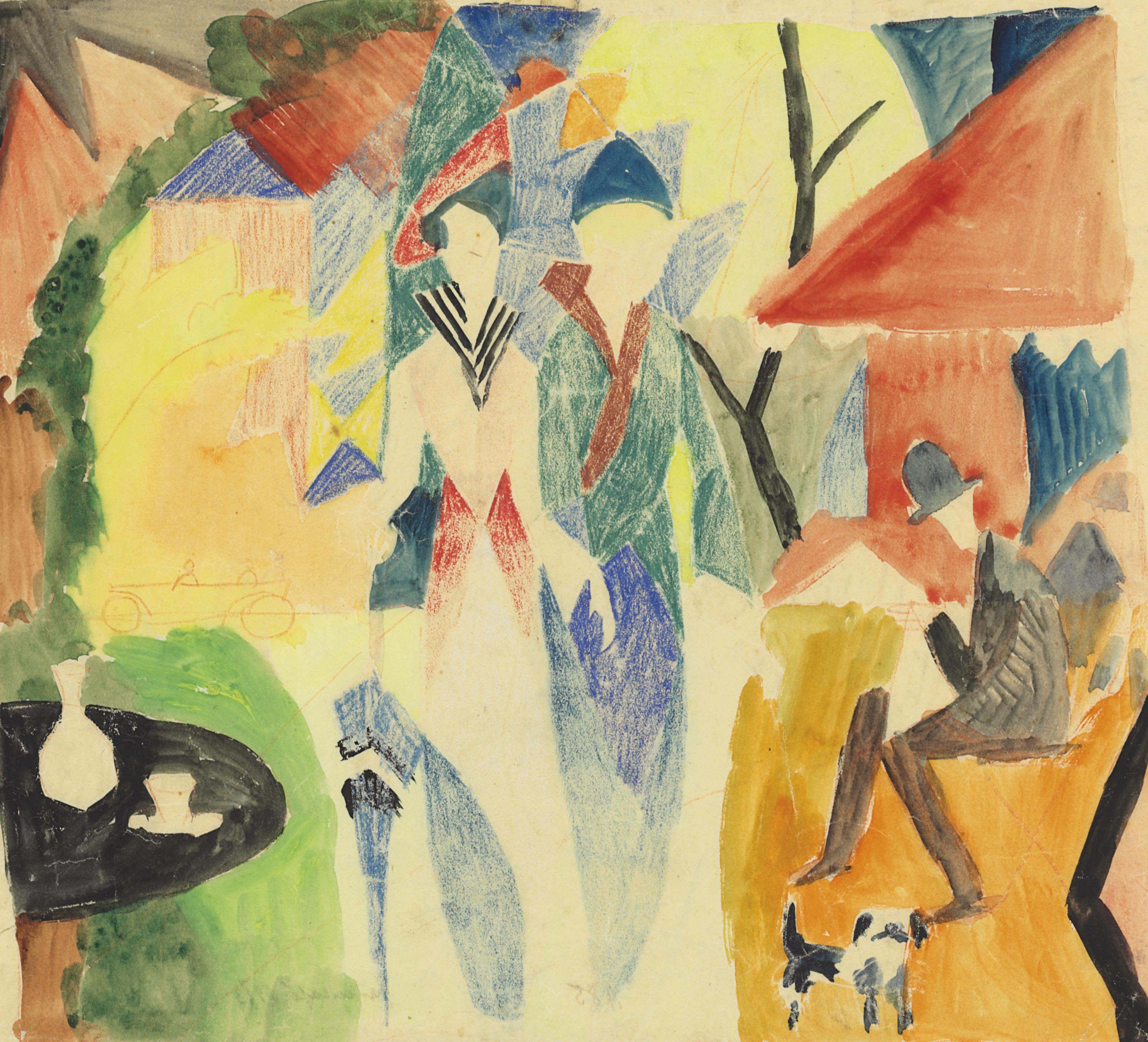 August Macke — Кафе "Гартенкафе"