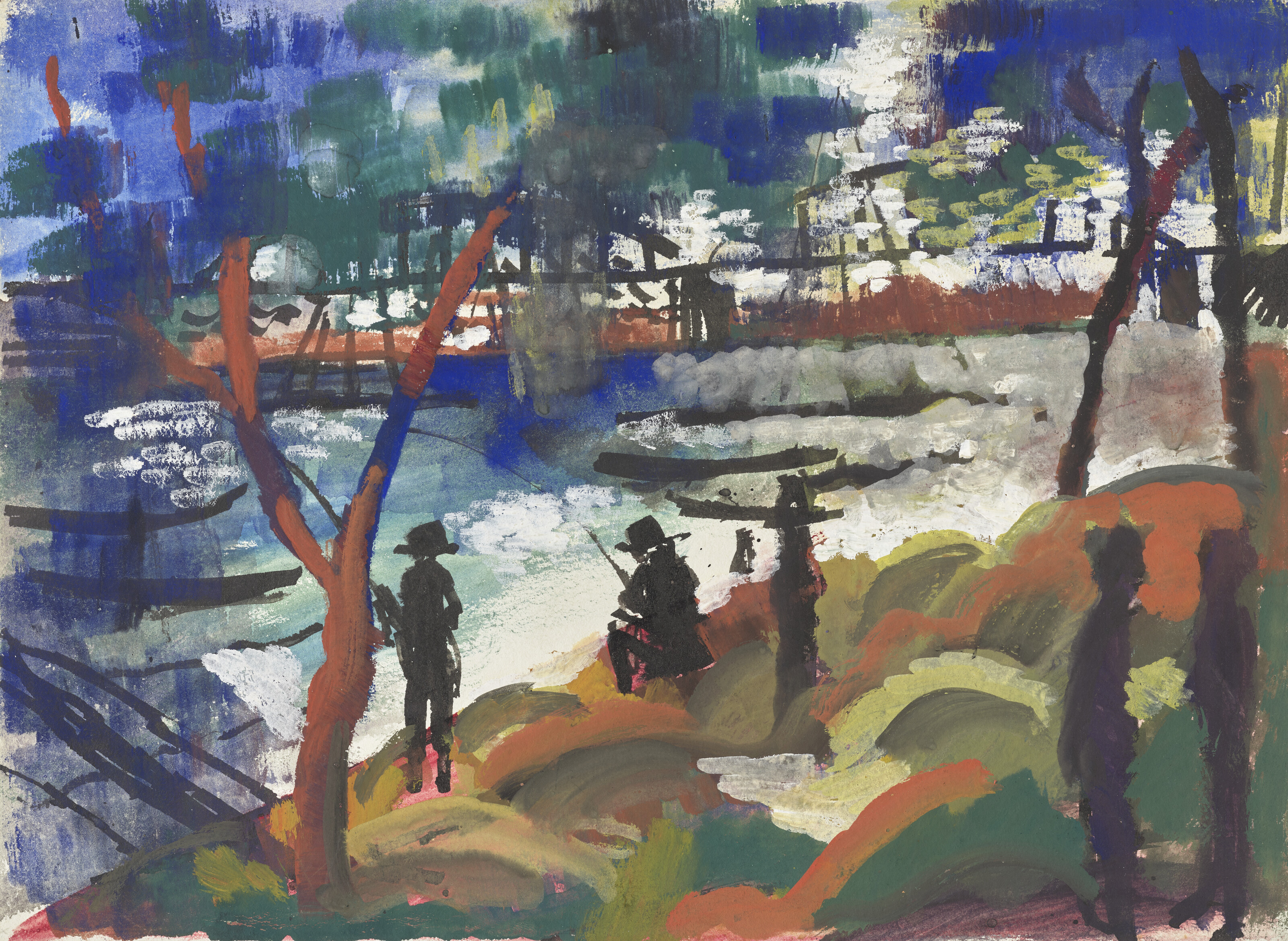 August Macke — Рыболов в замешательстве