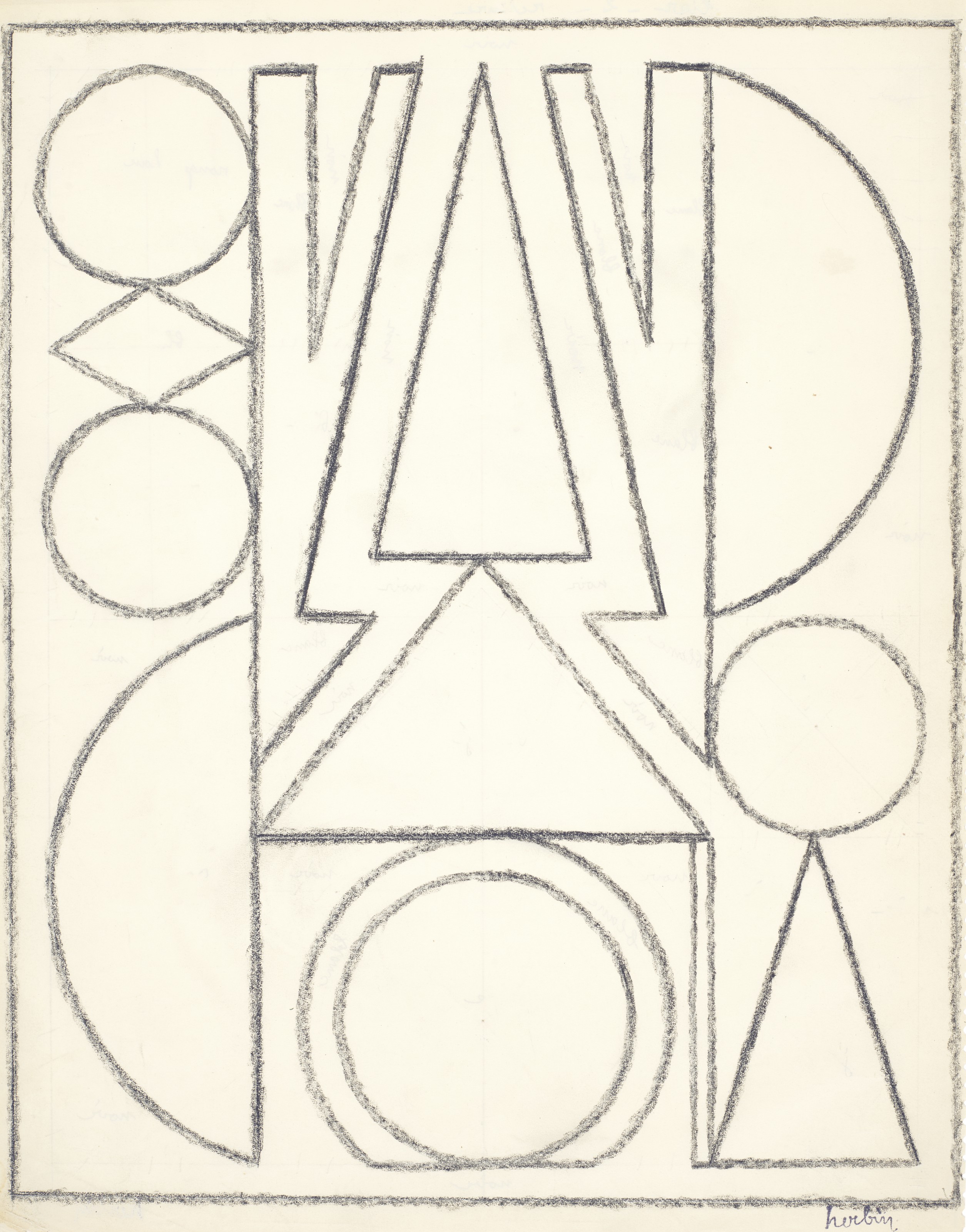 Auguste Herbin — "Лир" 2 ( прямой и оборотной )