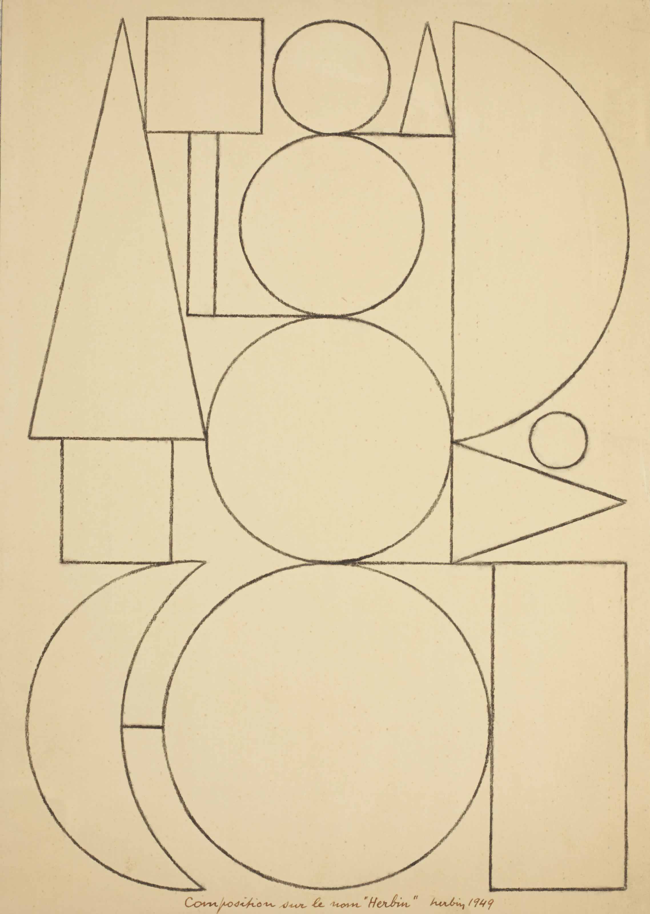 Auguste Herbin — Композиция под названием "Трава"