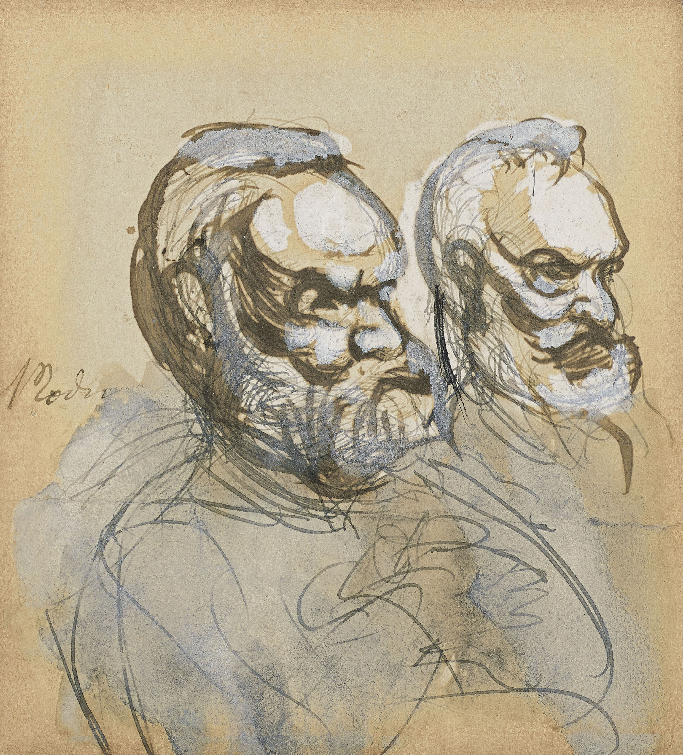 Auguste Rodin — Двойной портрет Виктора Гюго