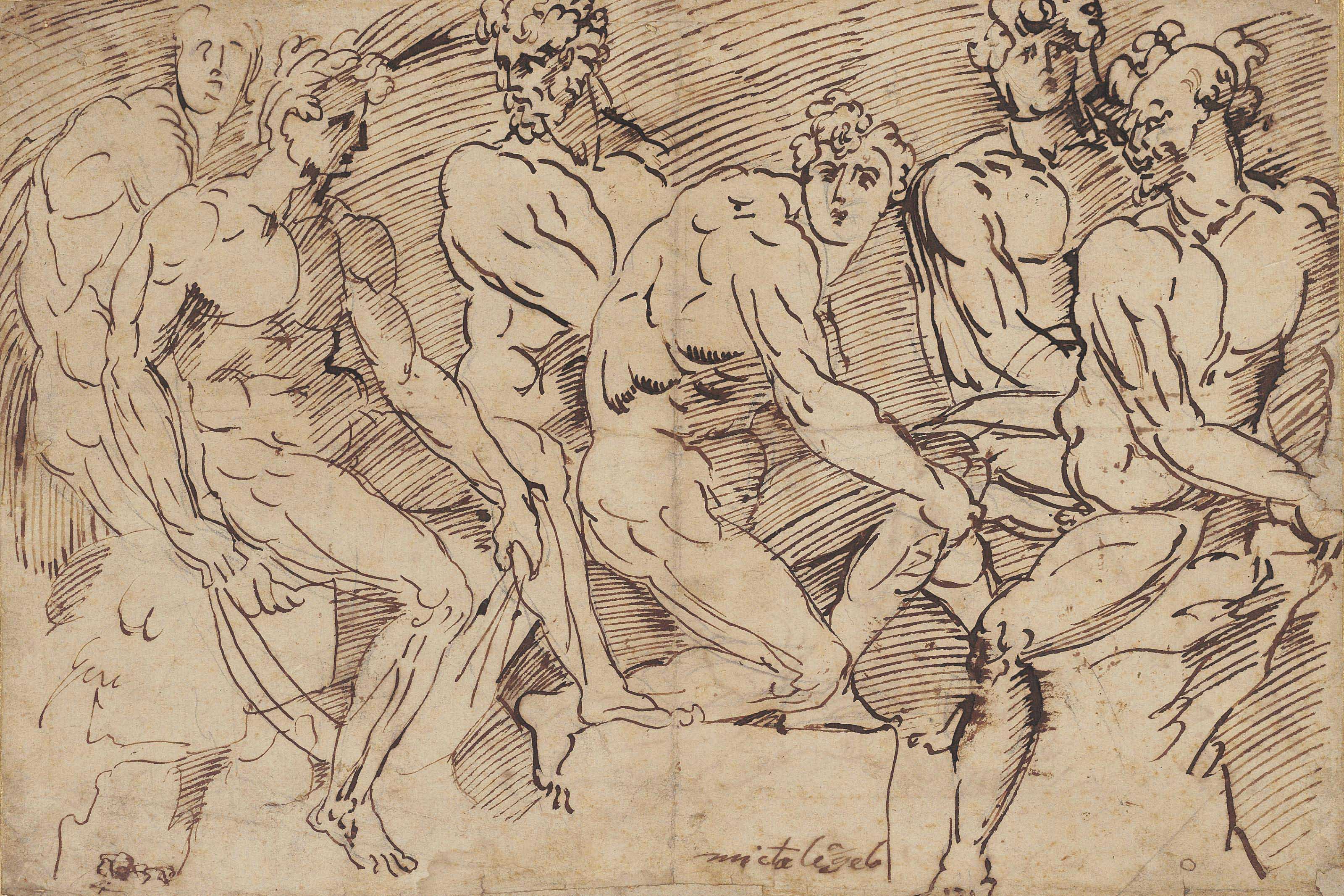 Baccio Bandinelli — Фриз с изображением обнаженных мужских фигур