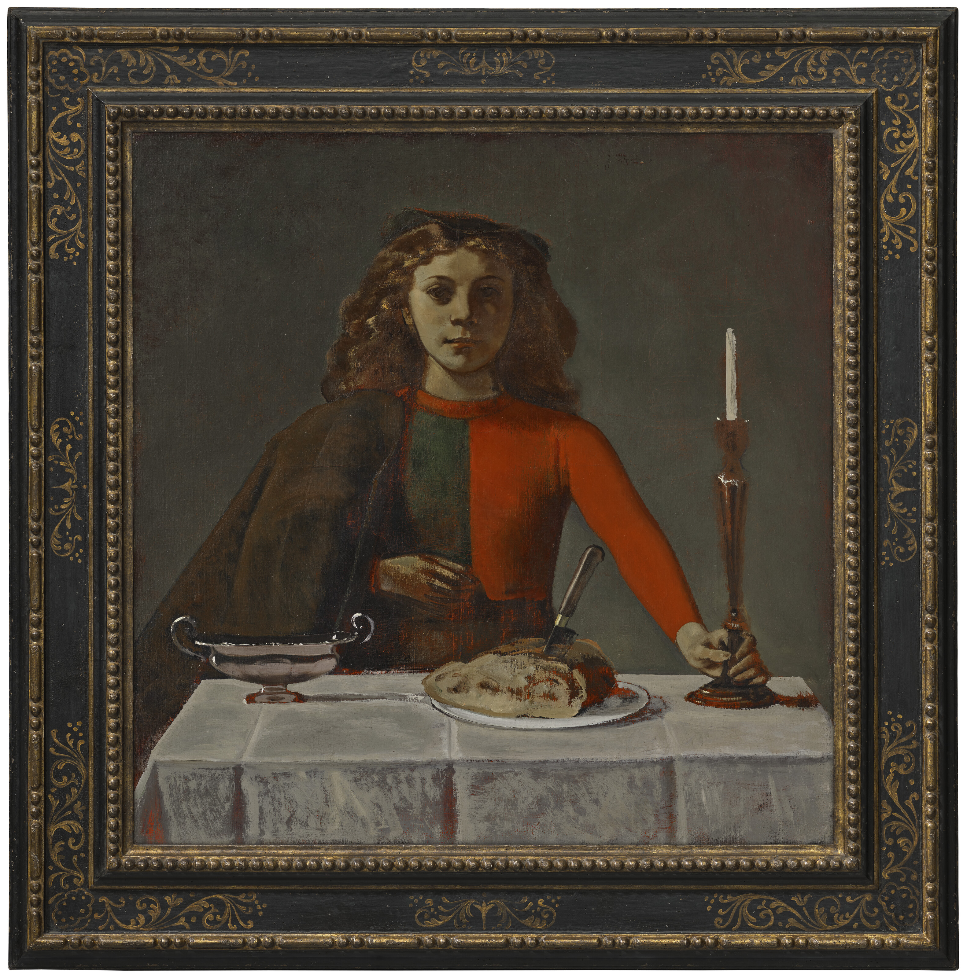 Balthus — Молодая девушка в белом и красном (люстра), изображение 2