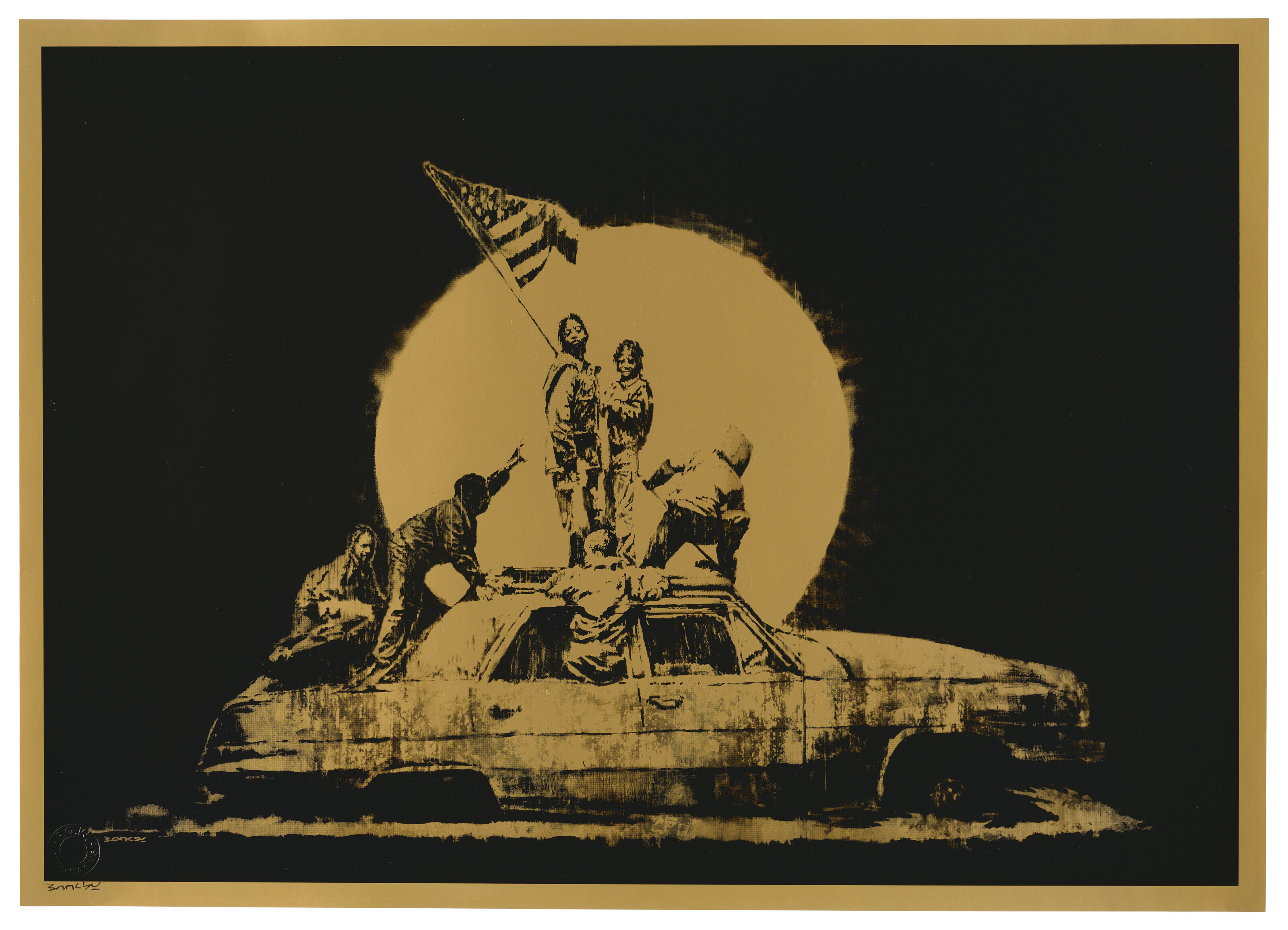 Banksy — Золотой флаг