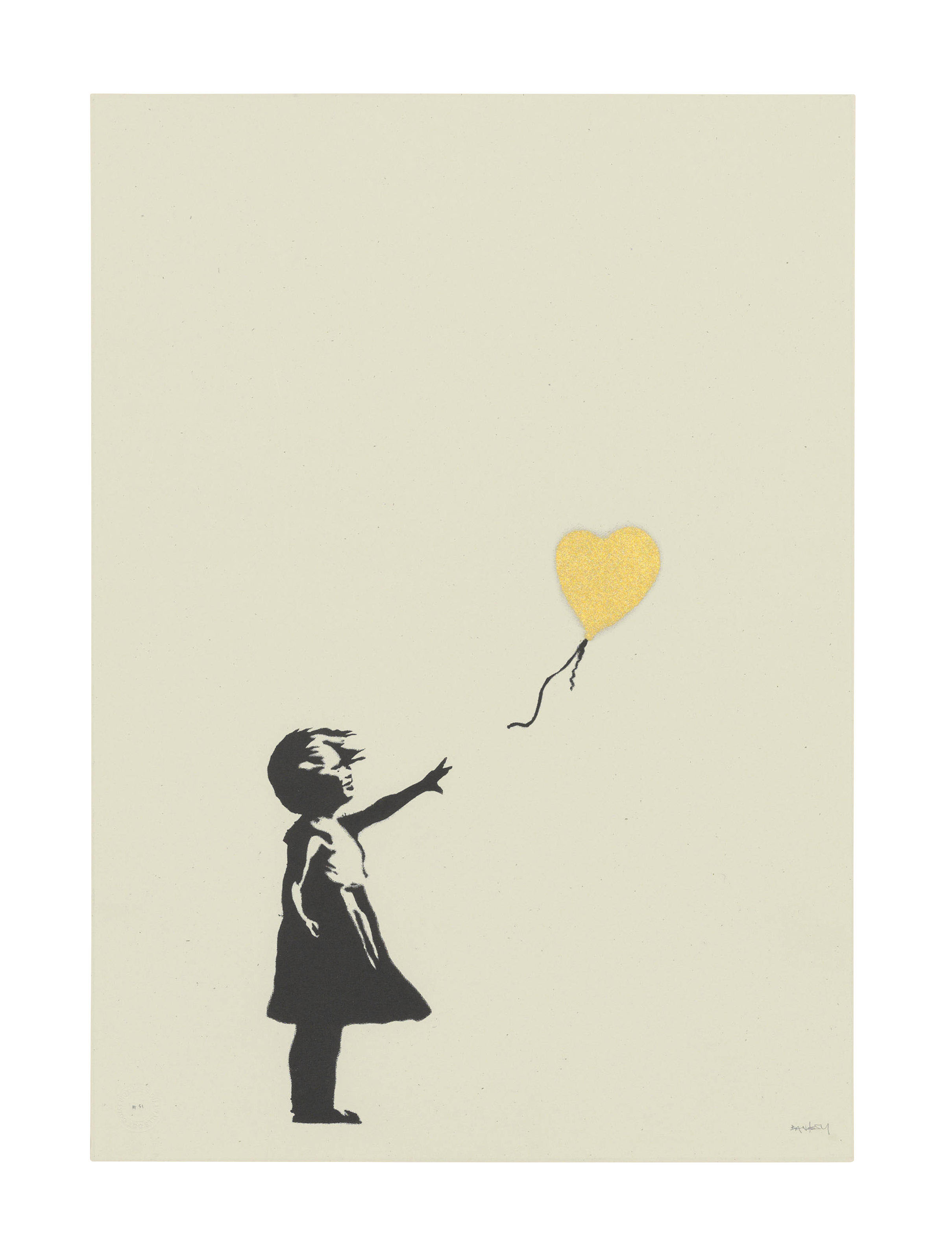 Banksy — Девушка с воздушным шаром - Цвет AP (золотой)