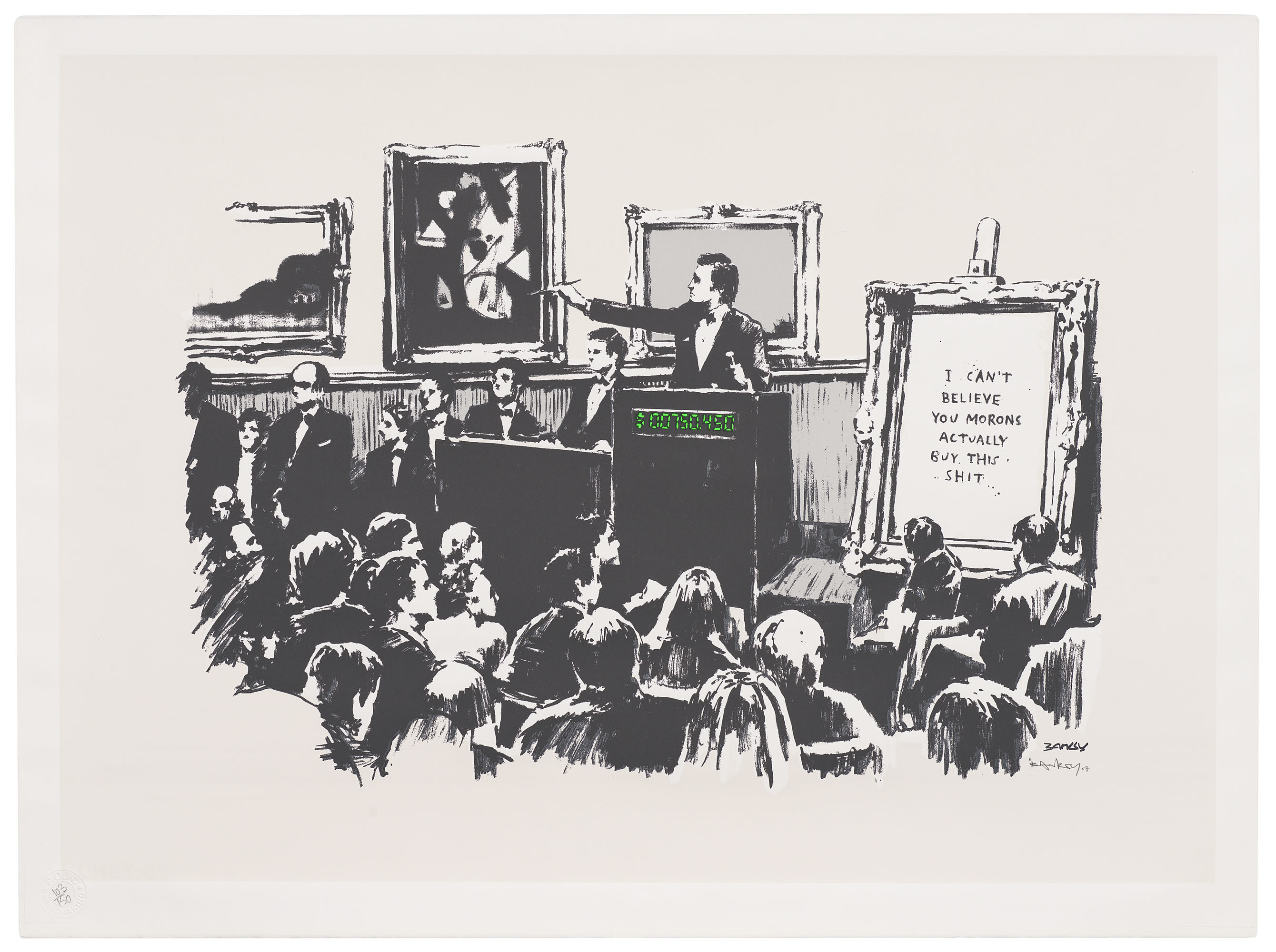 Banksy — Идиоты (белые)