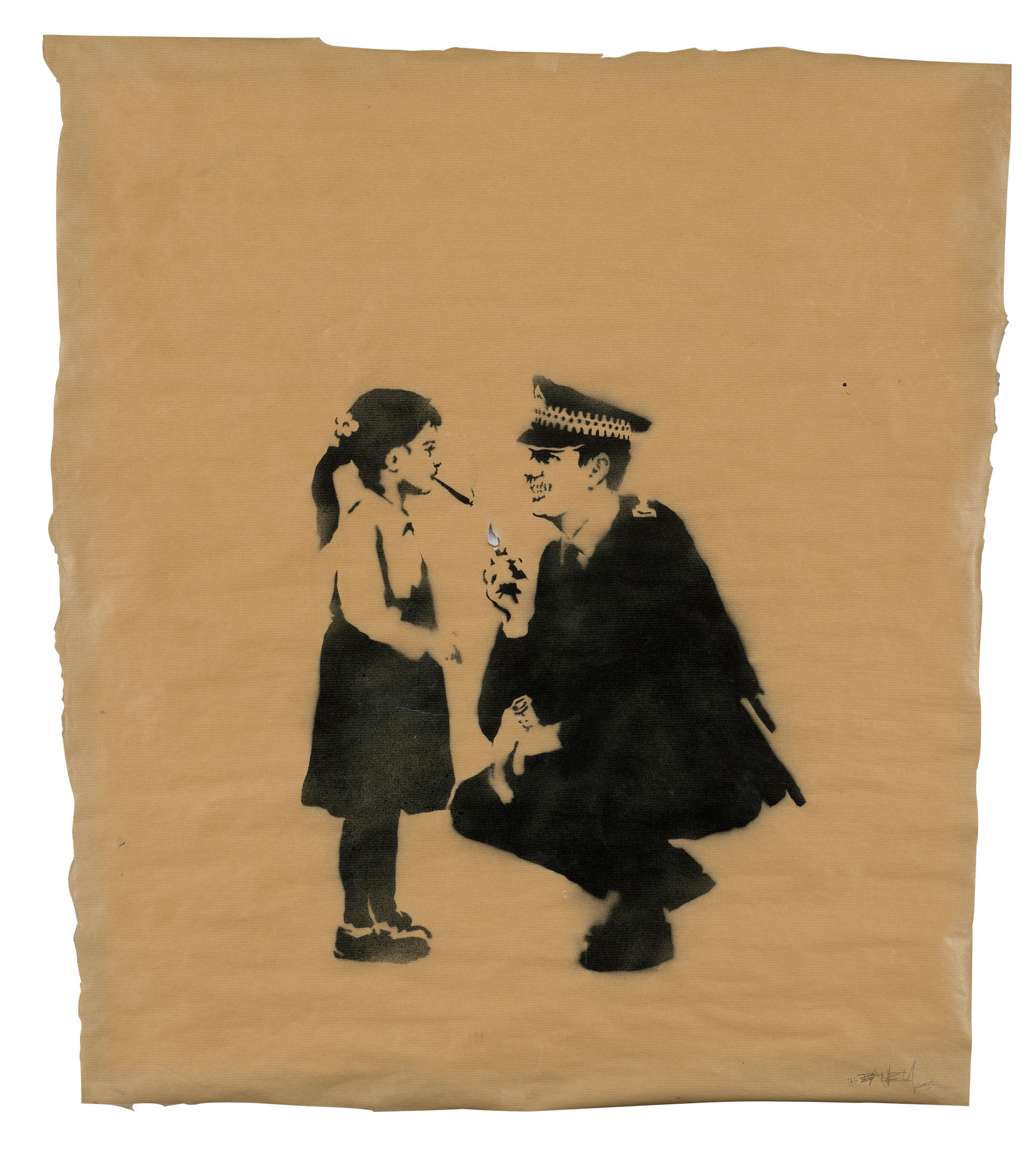 Banksy — Табличка "Потерянные дети" с фестиваля в Гластонбери (Sketc h), изображение 2