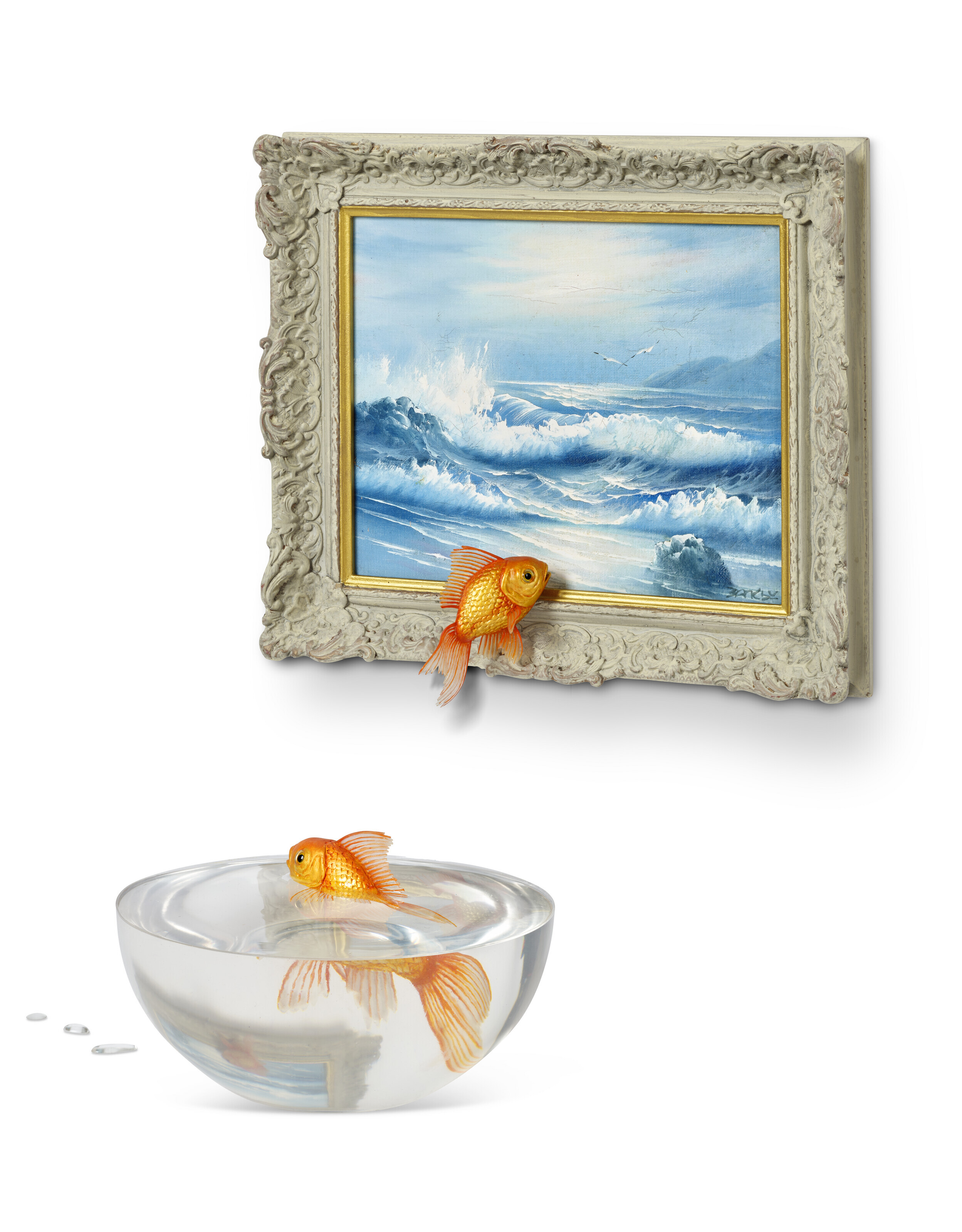 Banksy — Аквариум с золотыми рыбками - Из линейки товаров для дома Gross Domestic Product, изображение 3