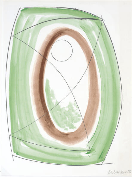 Barbara Hepworth — Ноябрьский Зеленый, из противоположных форм