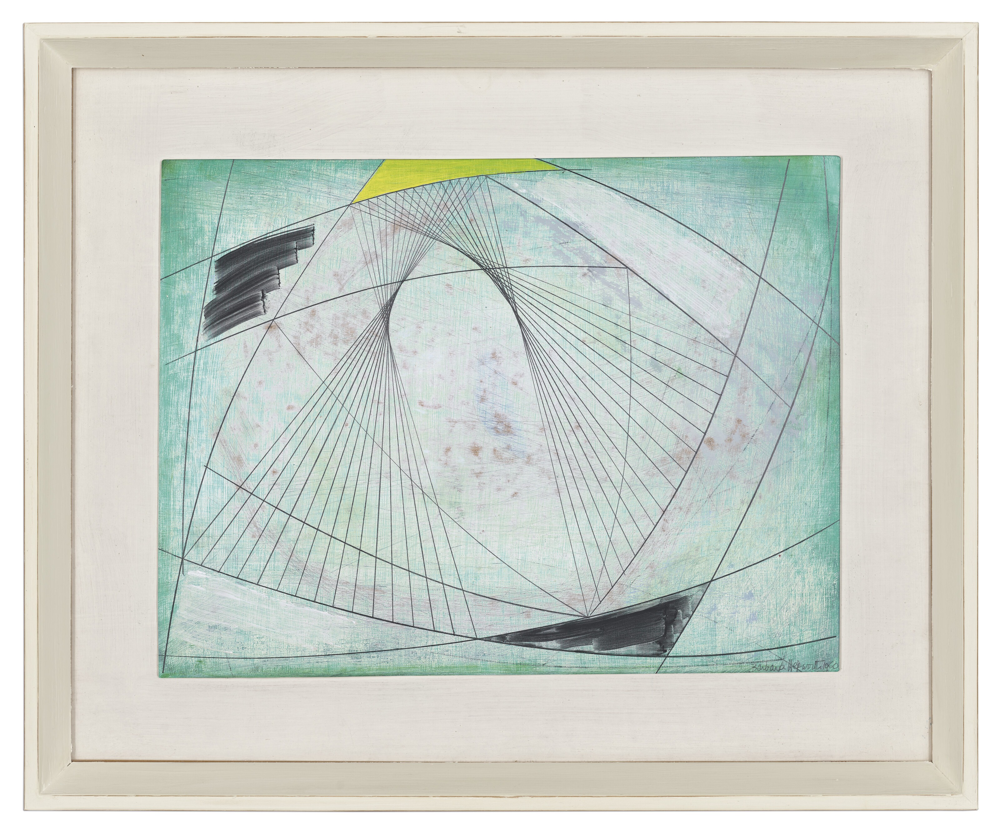 Barbara Hepworth — Наклонная форма (зеленая с желтым), изображение 2
