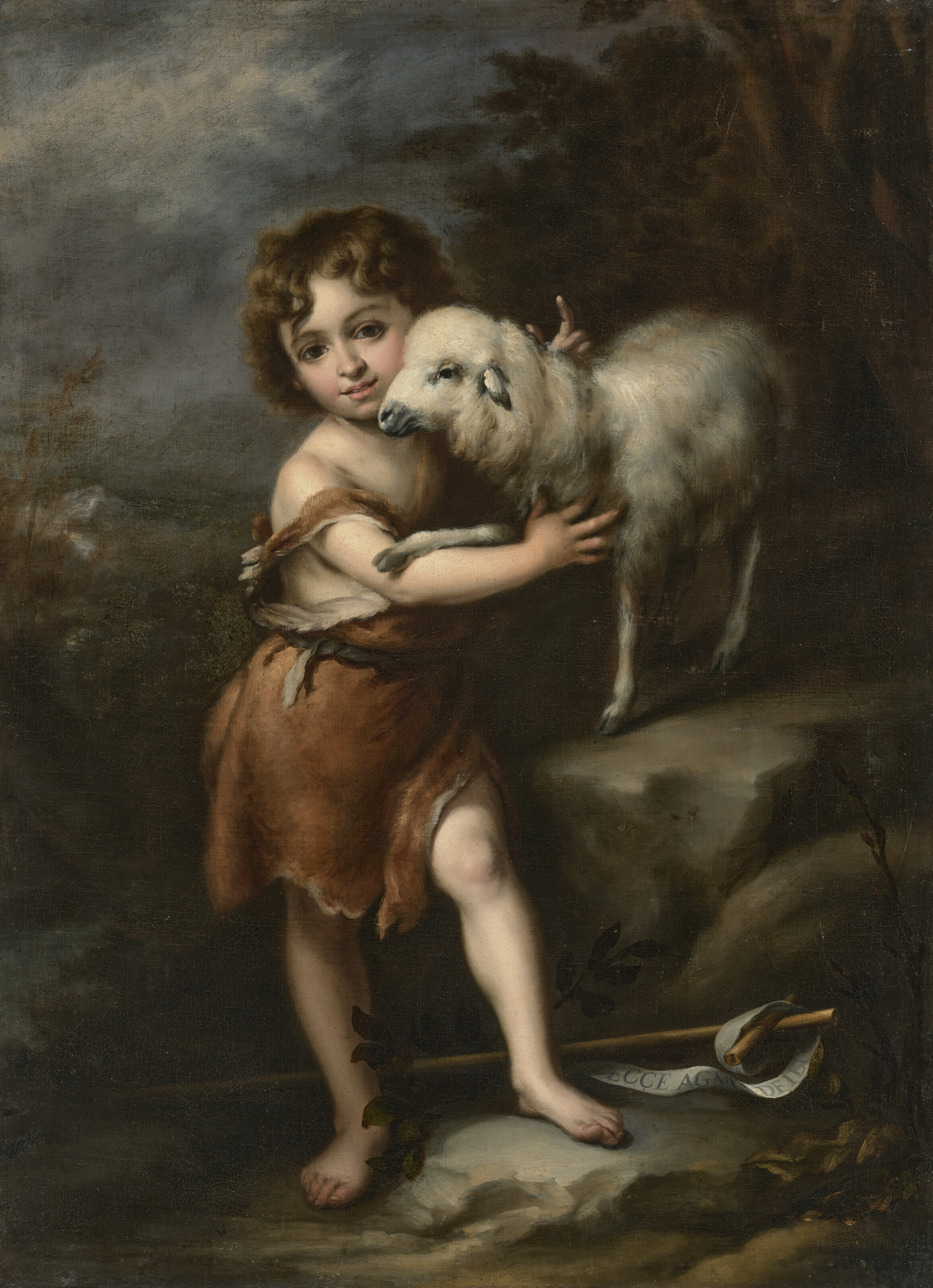 Bartolomé Esteban Murillo — Младенец святой Иоанн Креститель с Агнцем, изображение 1