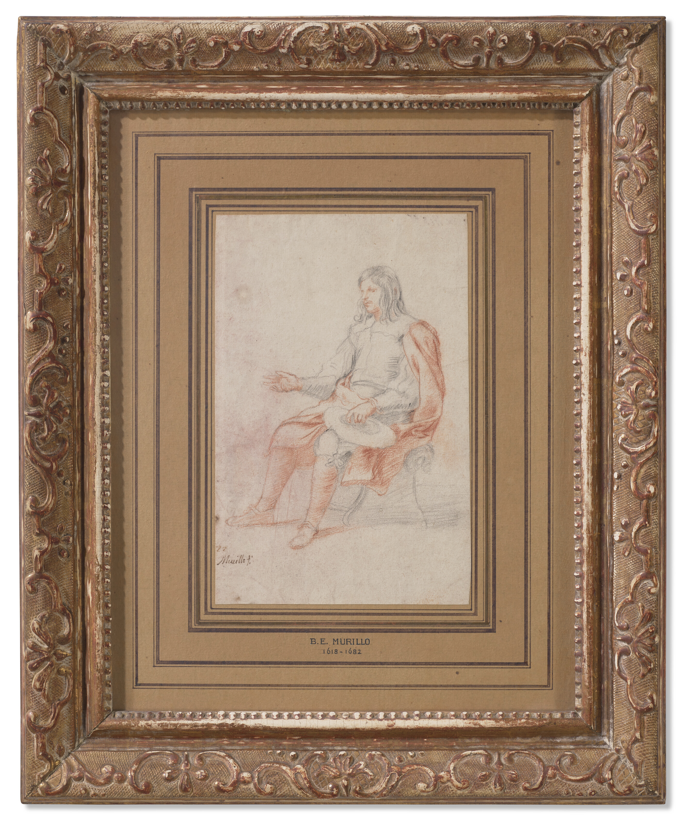 Bartolomé Esteban Murillo — Этюд с человеком, который путешествует верхом на гошке (сзади); Прогулка с глазу на глаз (сзади), изображение 2