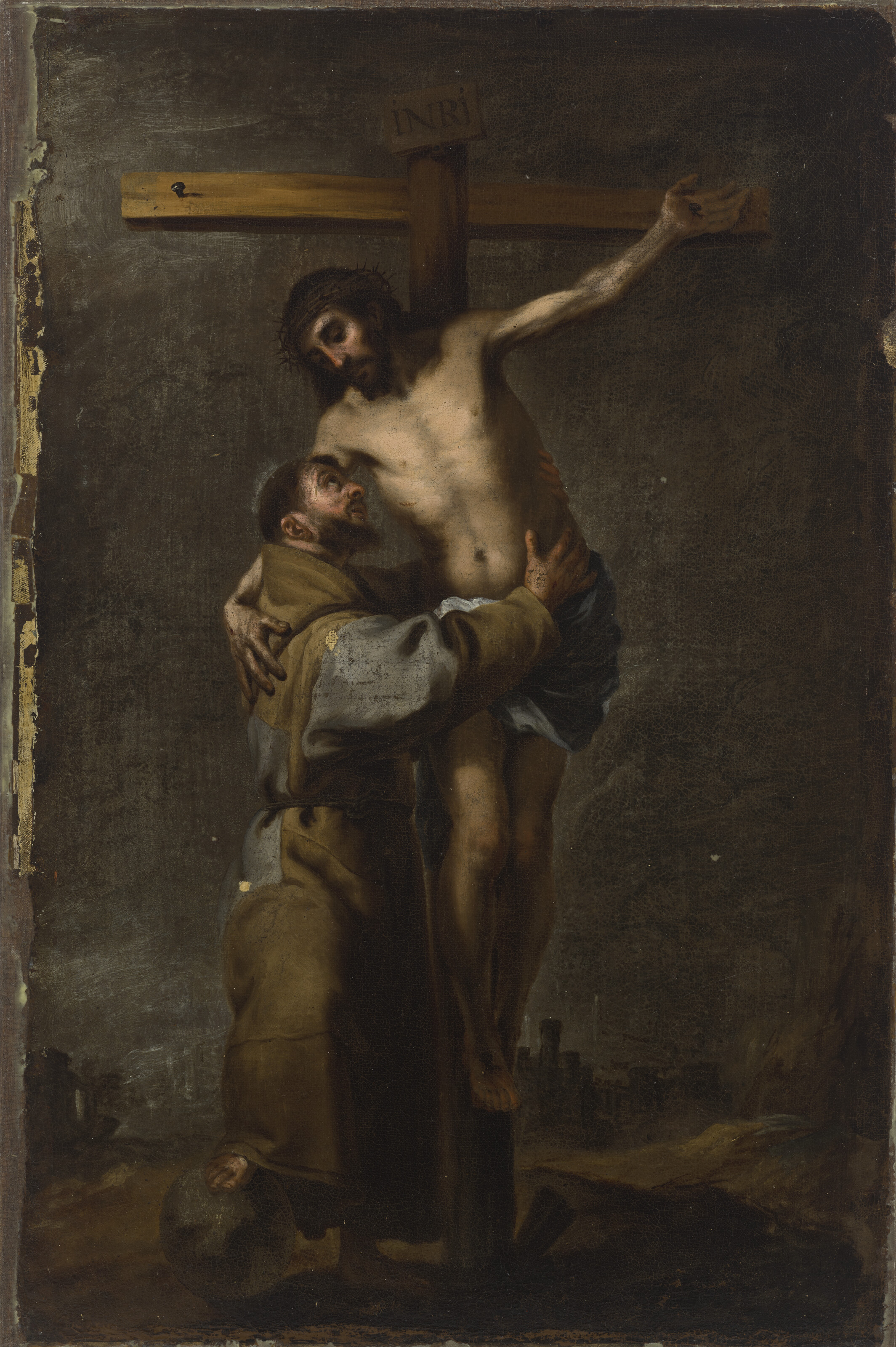 Bartolomé Esteban Murillo — Святой Франциск обнимает Христа на кресте