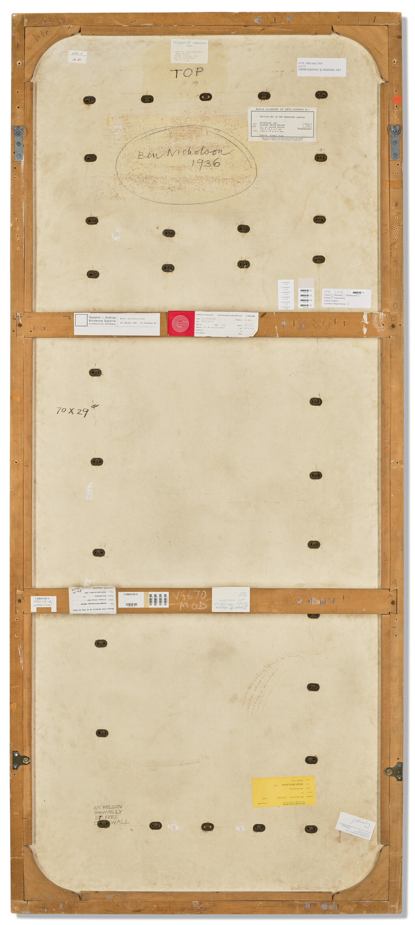 Ben Nicholson — 1936 (белый рельеф), изображение 3