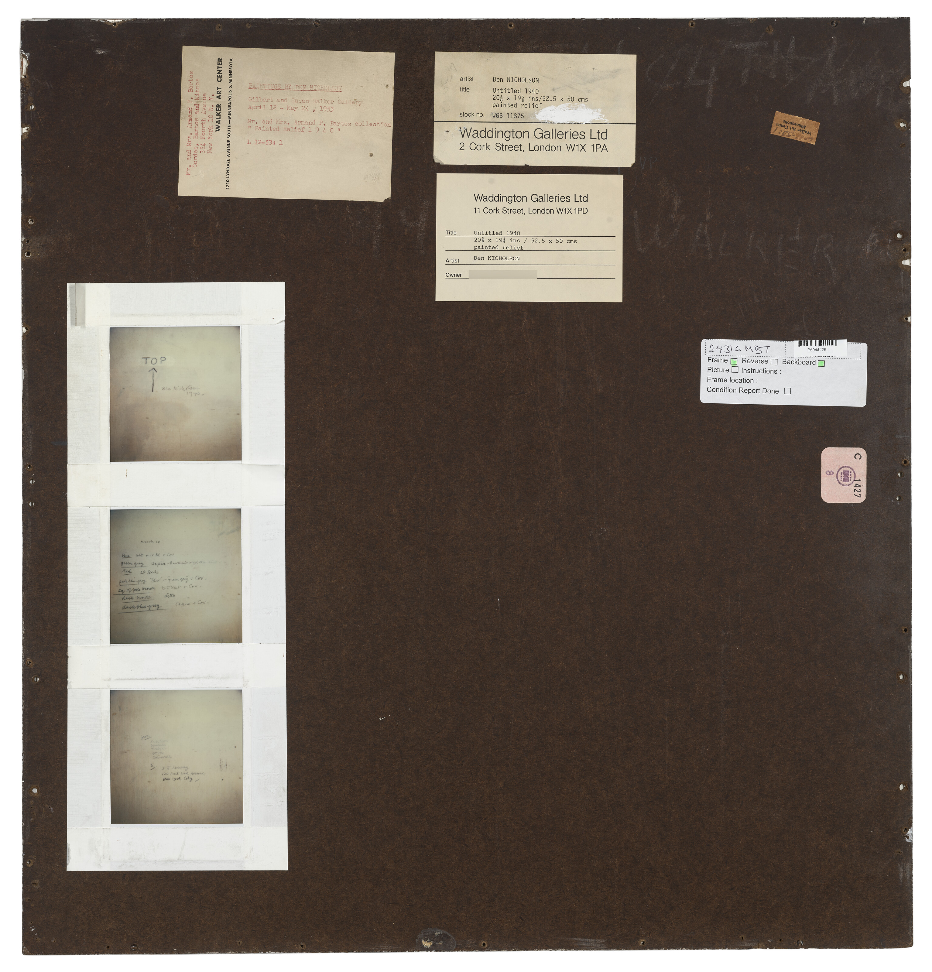 Ben Nicholson — 1940 (раскрашенный рельеф - версия 1), изображение 3