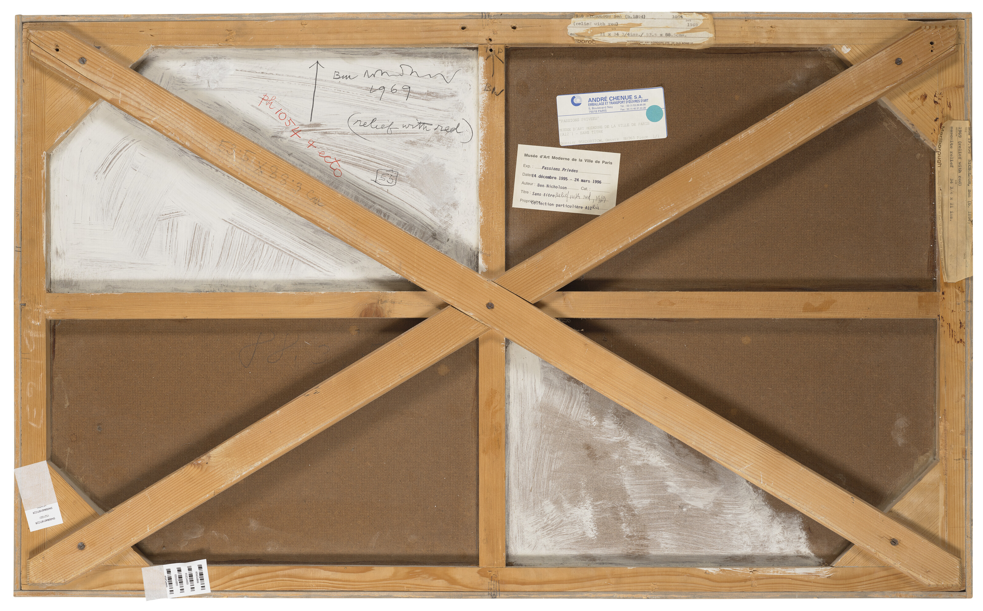 Ben Nicholson — 1969 (рельеф красным) , 1969, изображение 2