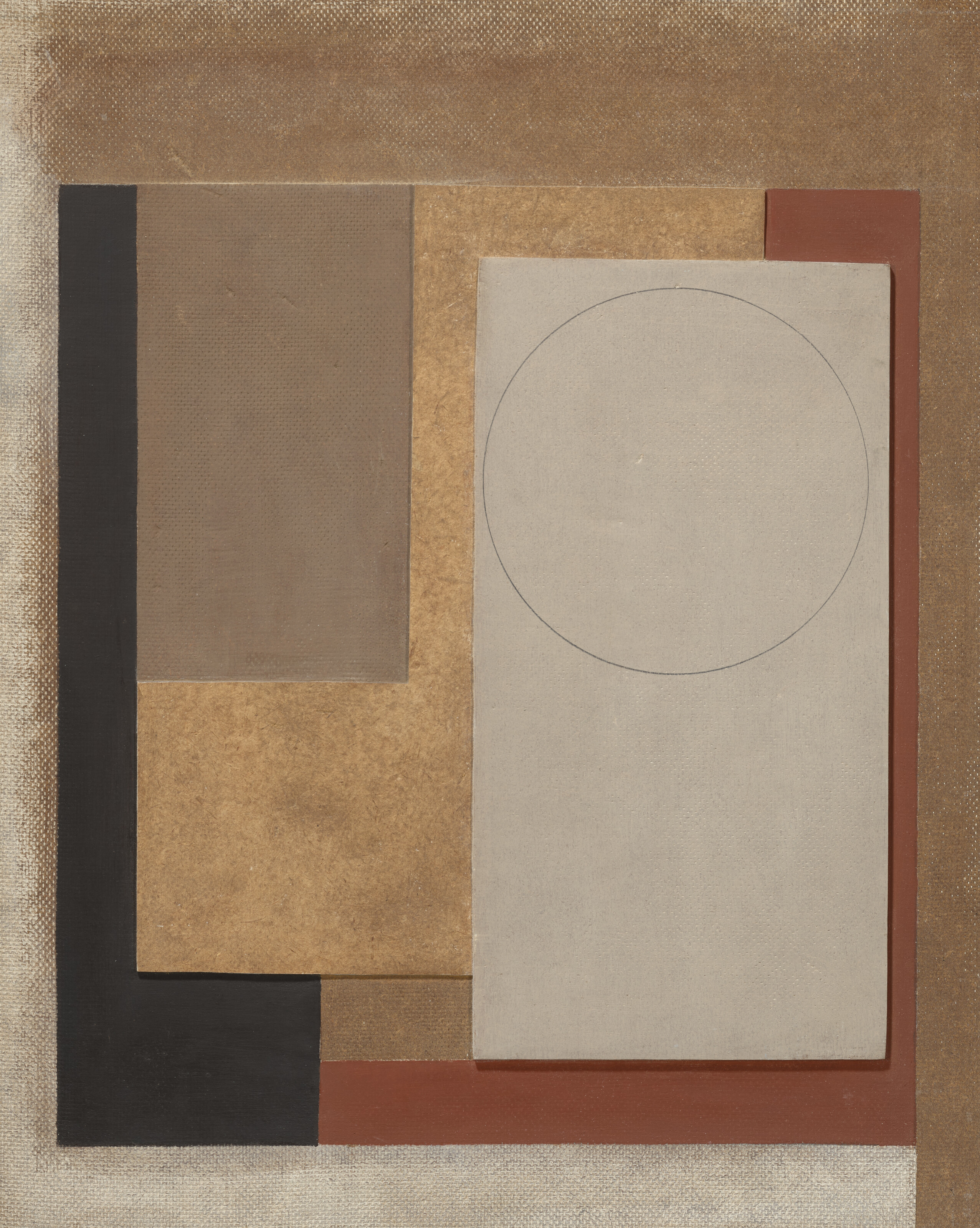 Ben Nicholson — 1955-56 (умбра + светло-красный), изображение 2