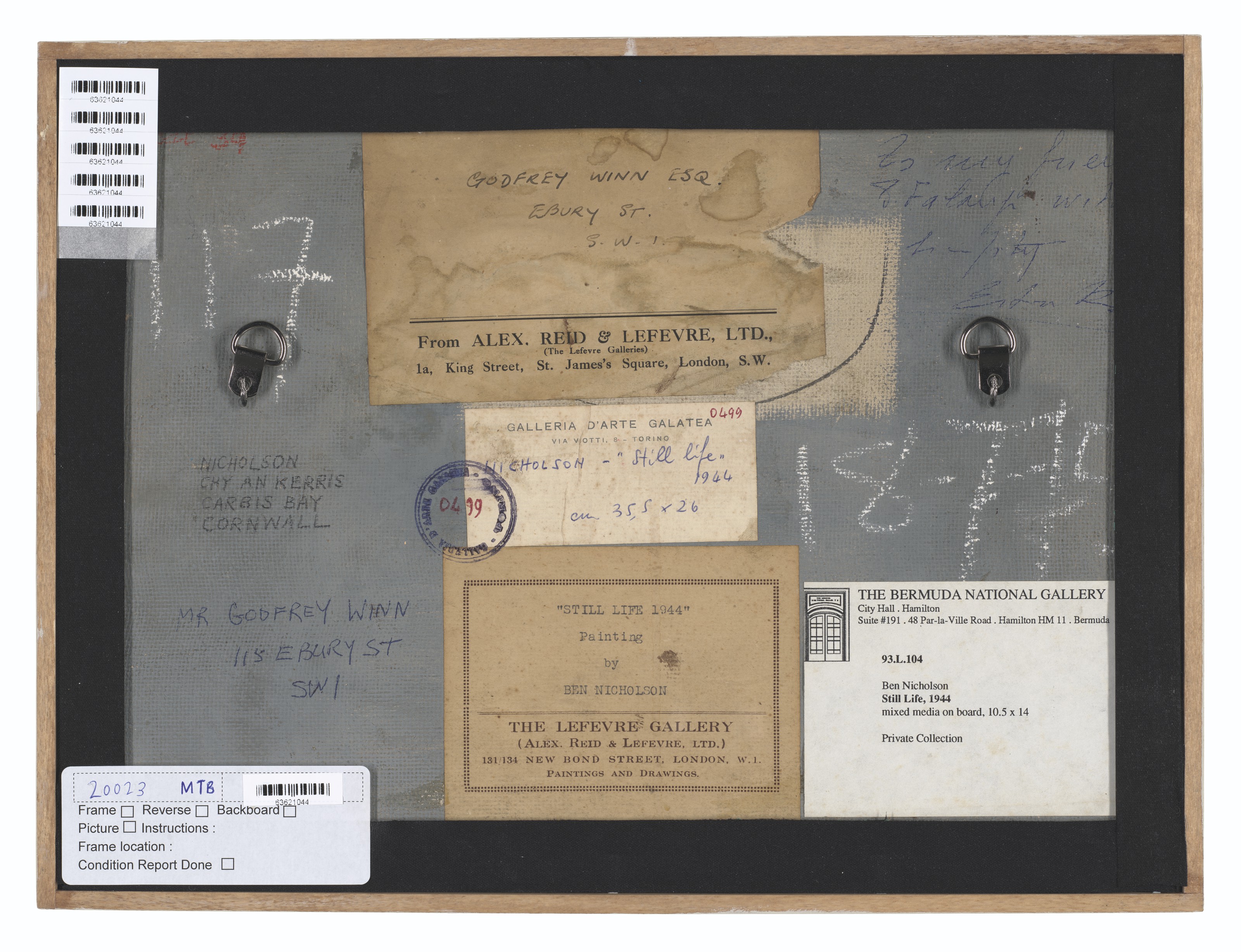 Ben Nicholson — 1944 (натюрморт), изображение 2