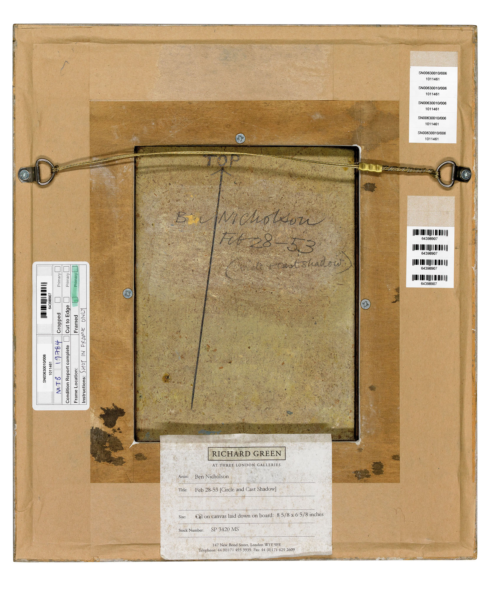 Ben Nicholson — 28-53 февраля (круг + отбрасываемая тень), изображение 3