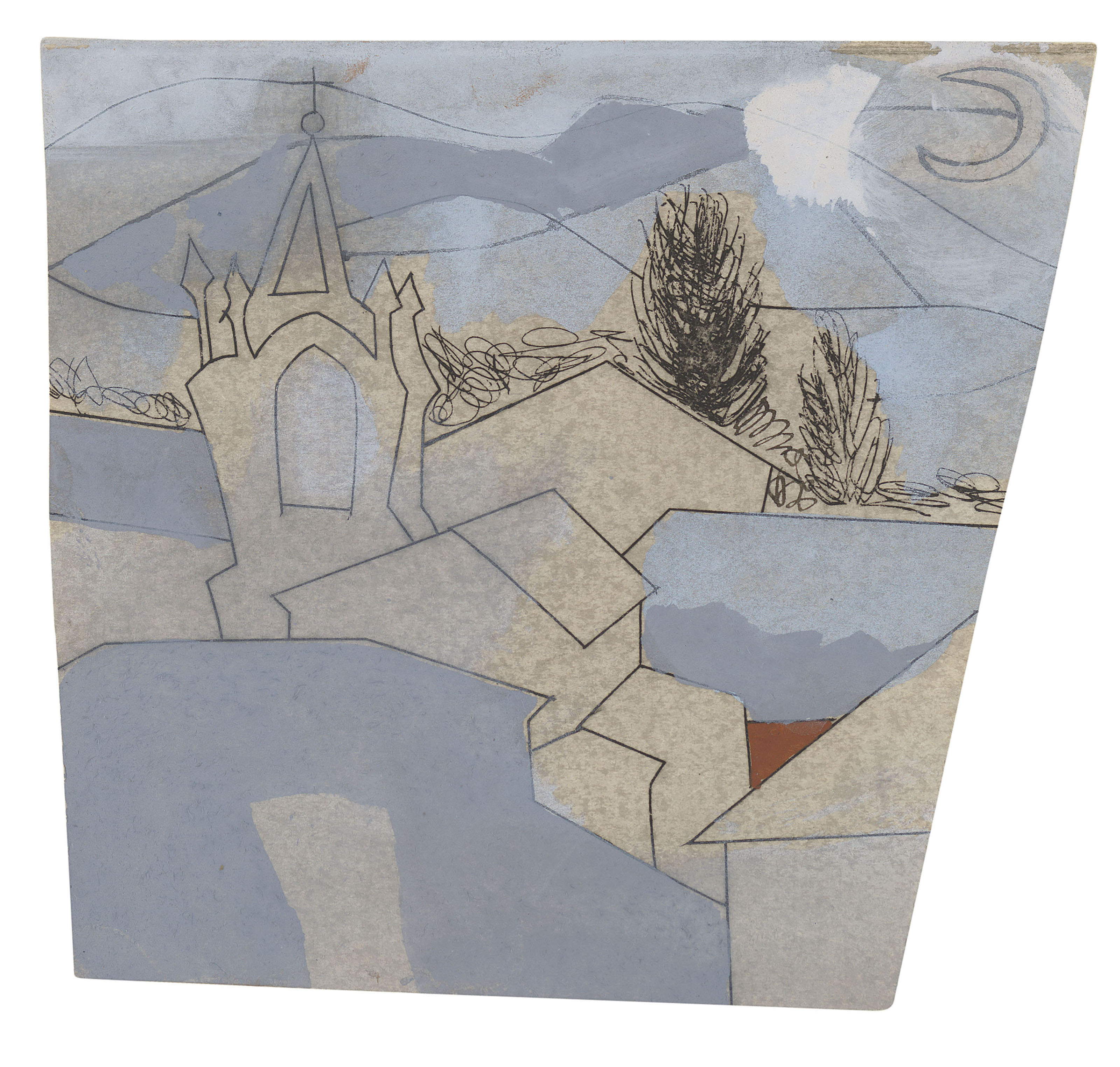 Ben Nicholson — (Итальянская горная деревня) вариант № 3