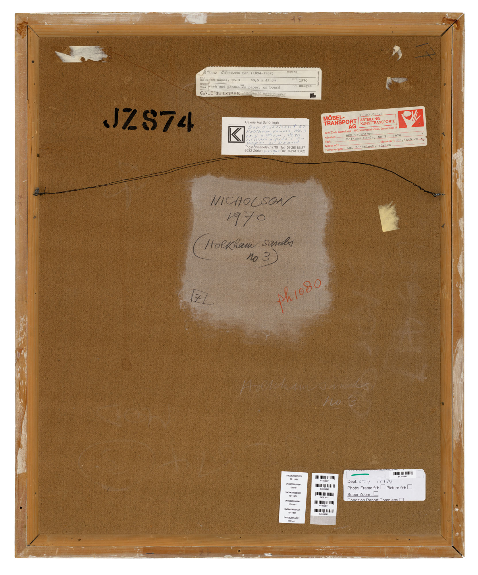 Ben Nicholson — 1970 ("Холкхэм Сэндс", № 3), изображение 2