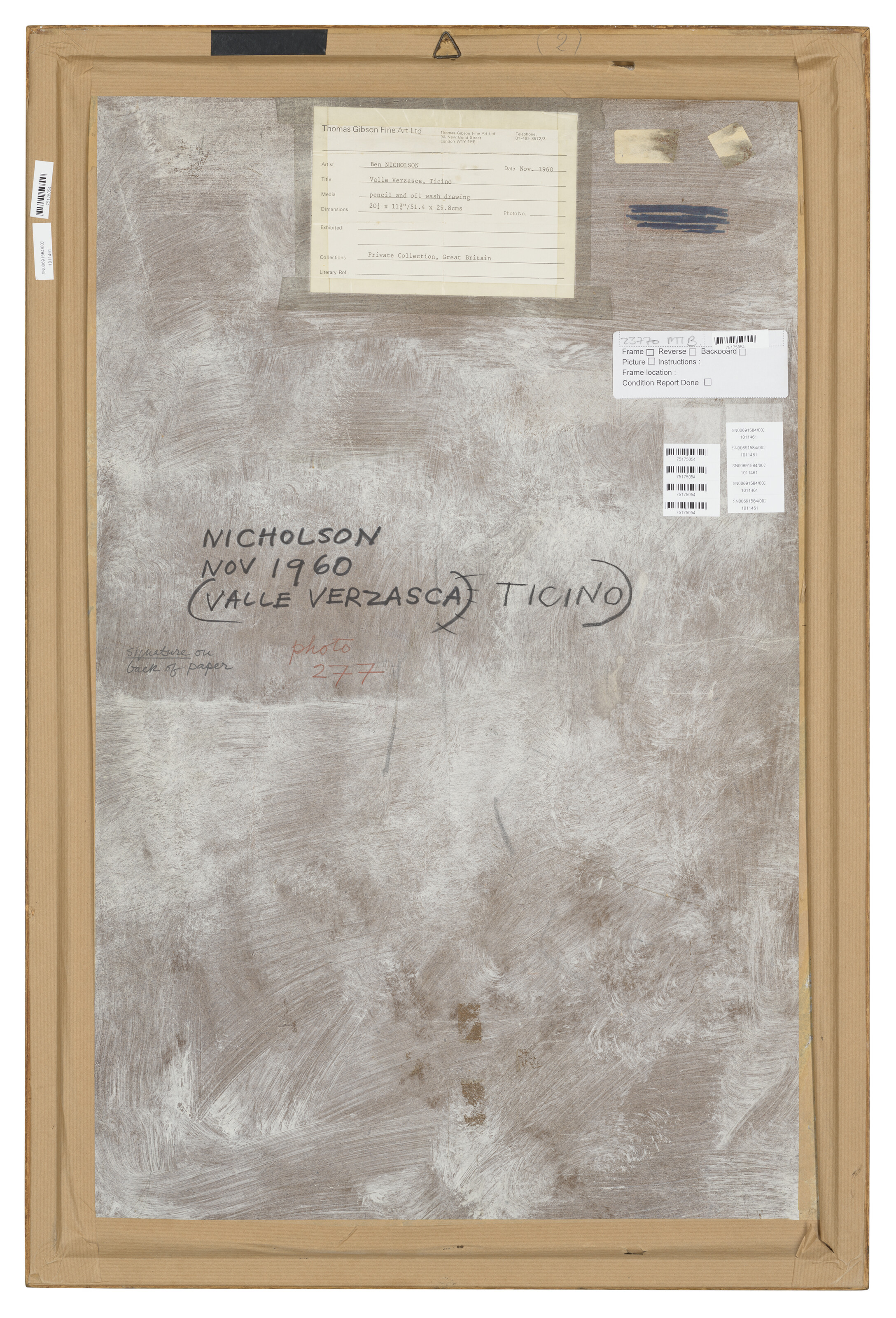 Ben Nicholson — Ноябрь 1960 года (долина Верзаска, Тичино), изображение 3