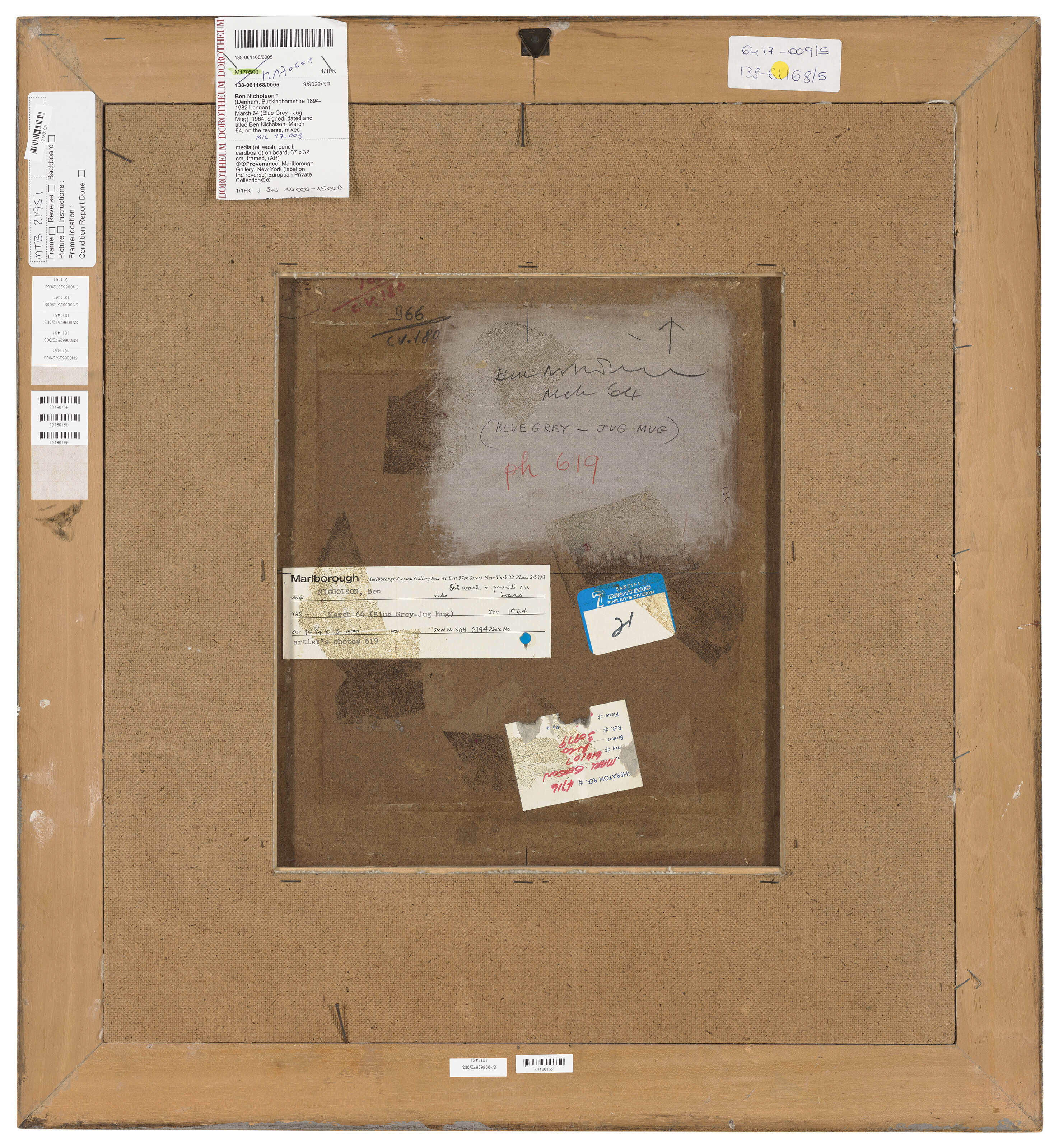Ben Nicholson — Март 64 (сине-серая кружка - кувшин), изображение 3
