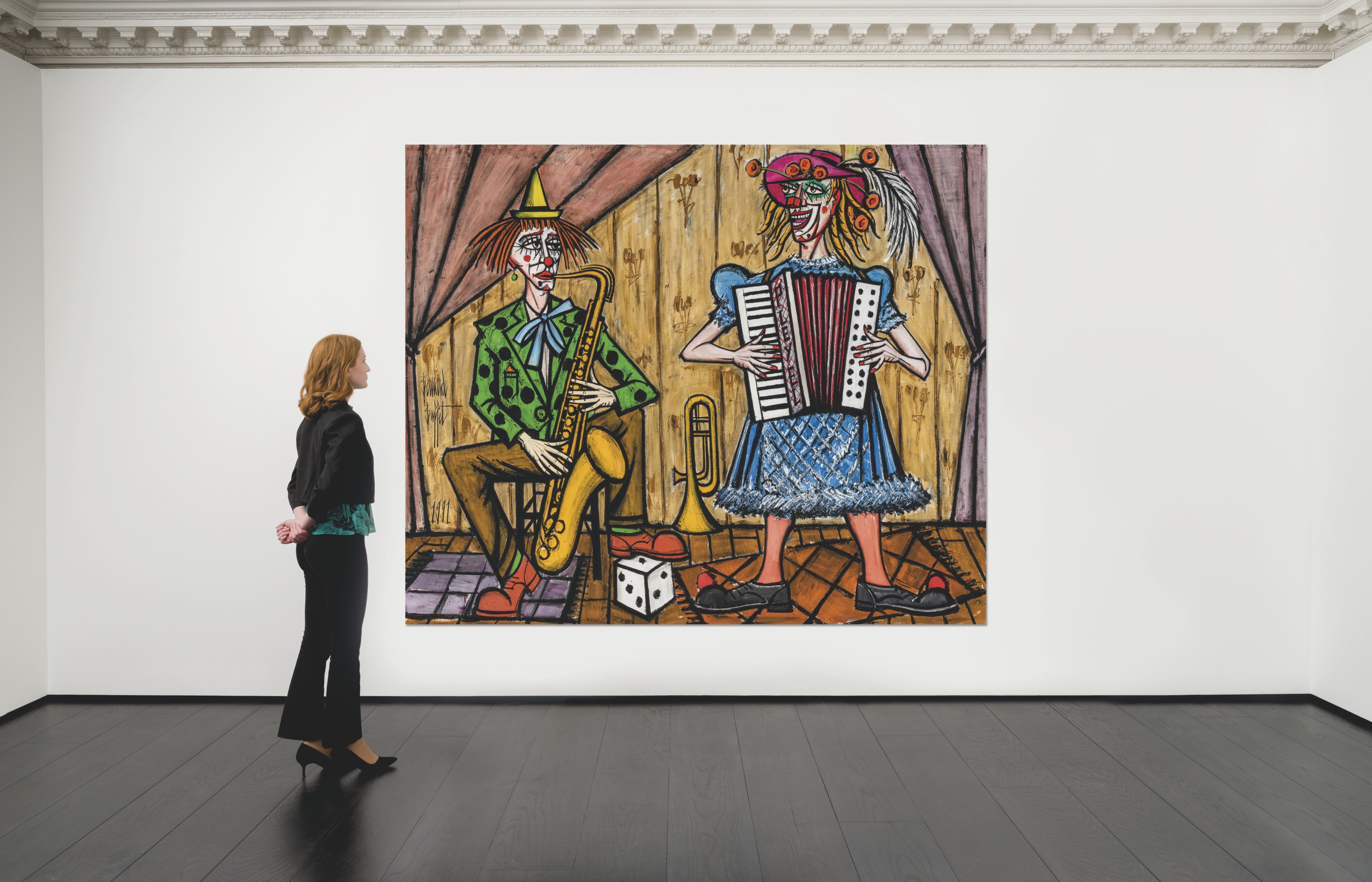 Bernard Buffet — Музыканты-клоуны, саксофонист, изображение 2