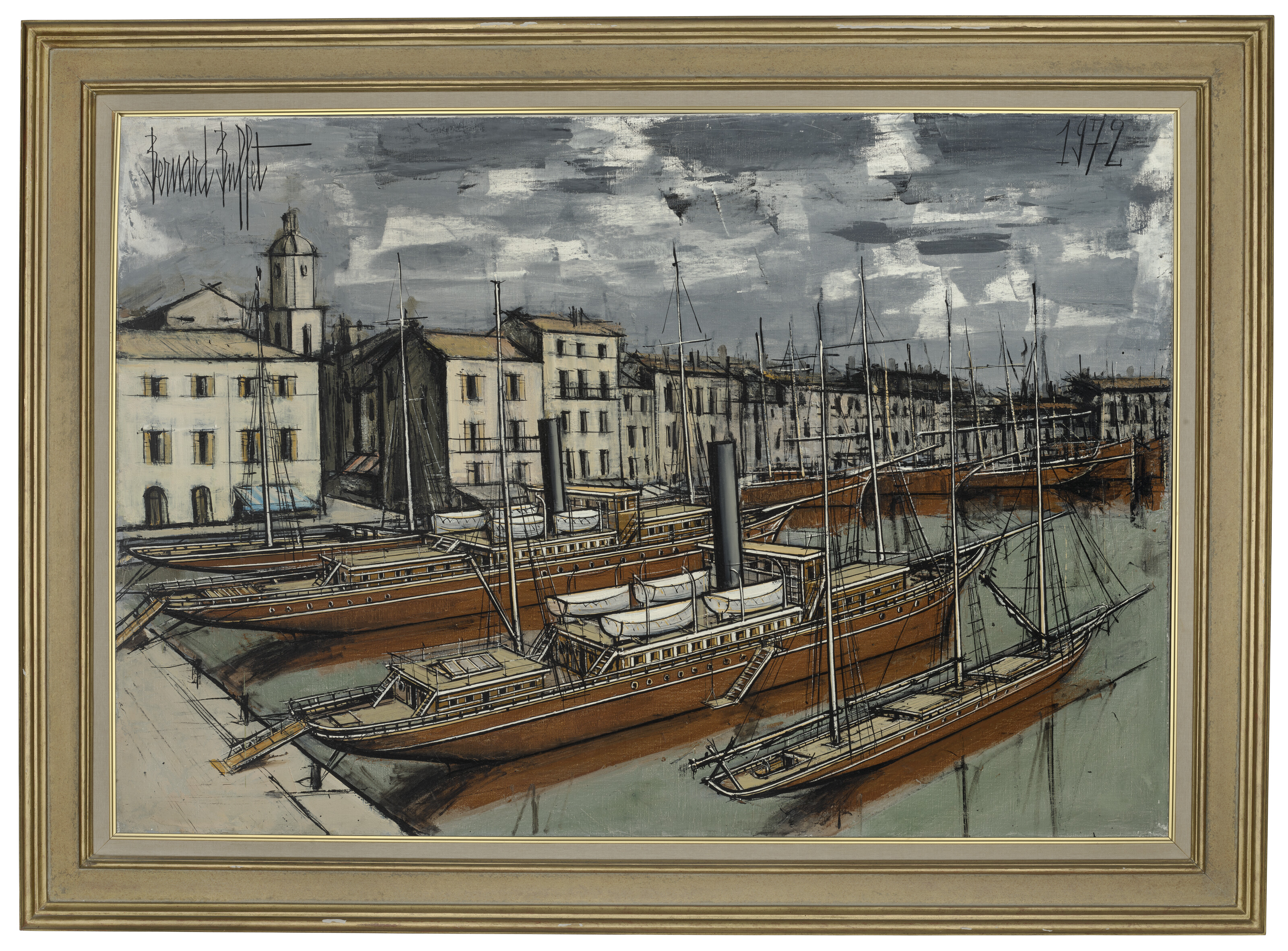 Bernard Buffet — Сен-Тропе, Бато-дан-ле-Порт, изображение 2