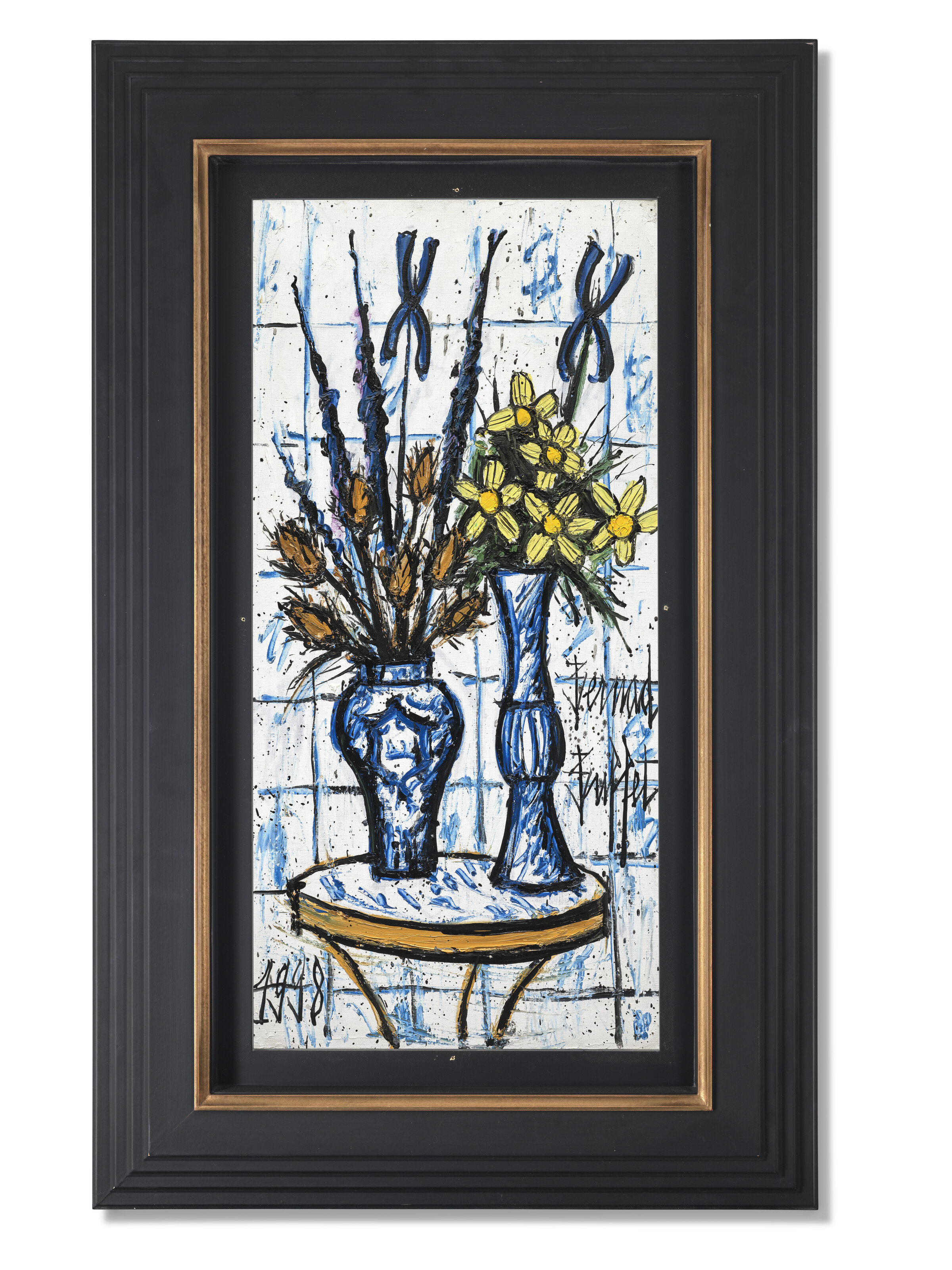 Bernard Buffet — Две вазы с цветами, изображение 2
