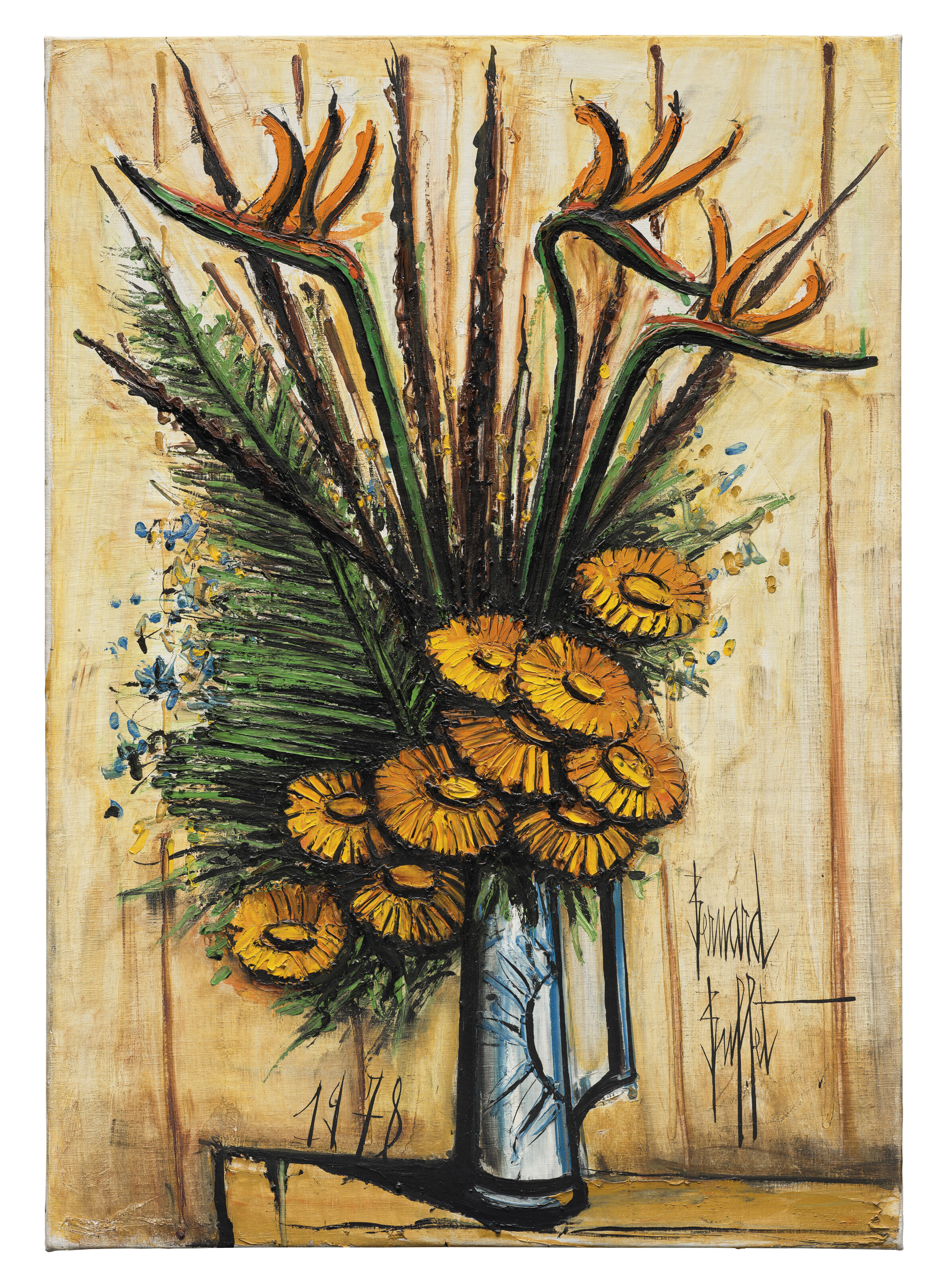 Bernard Buffet — Букет цветов в горшочке, изображение 2