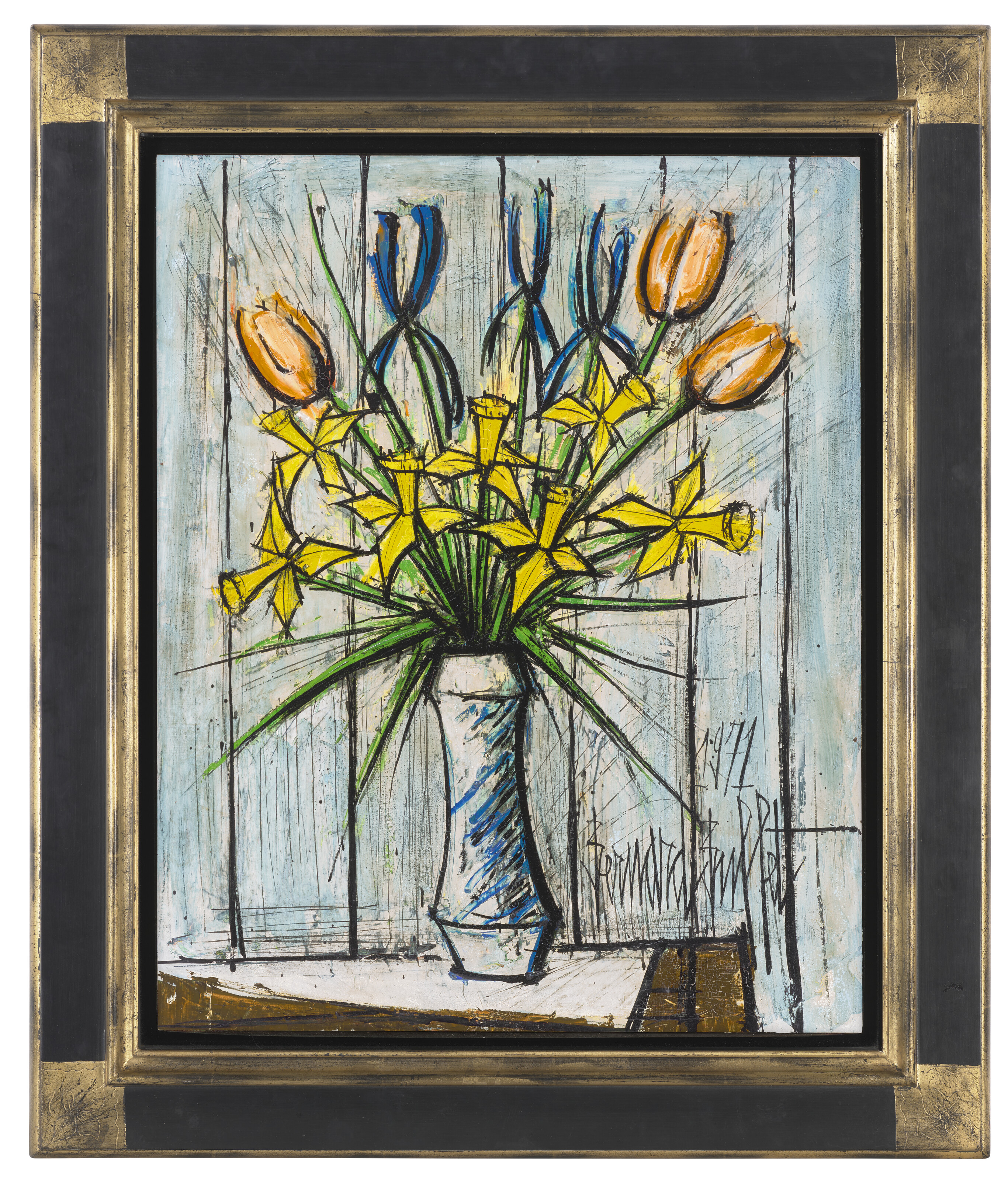 Bernard Buffet — Букет из тюльпанов и апельсинов, изображение 3