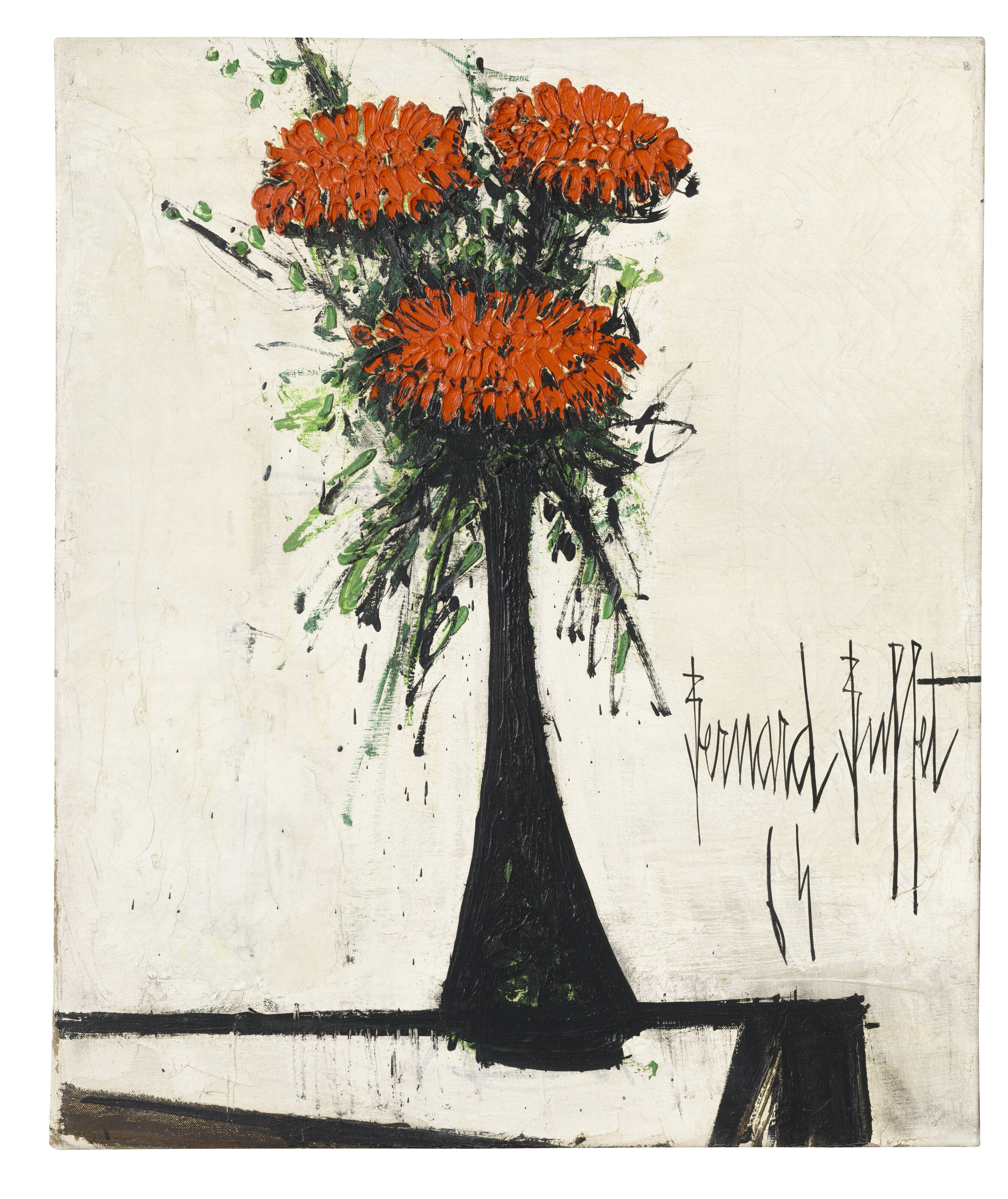 Bernard Buffet — Букет цинний, изображение 2