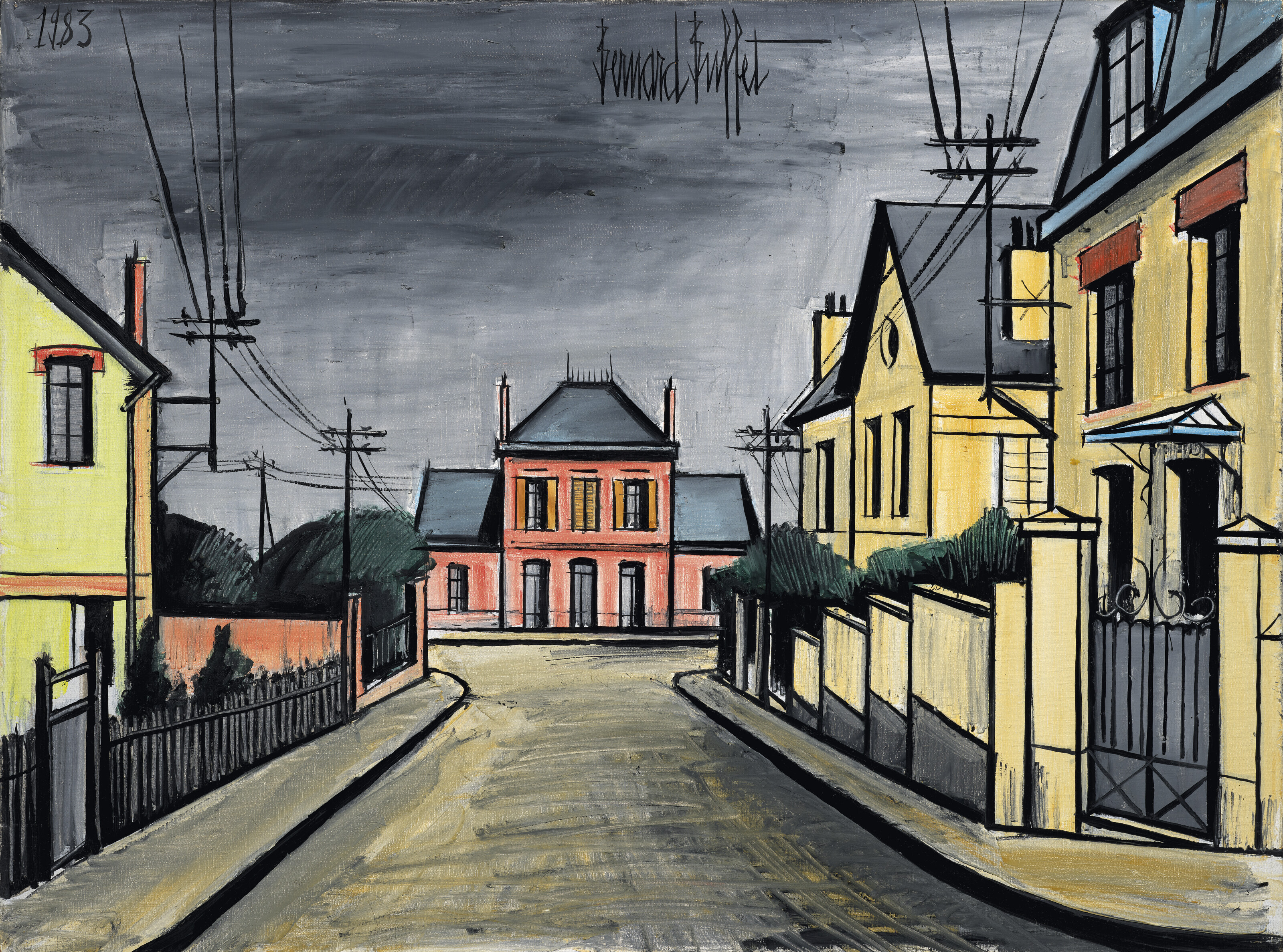 Bernard Buffet — Улица а-ля дом роз, изображение 1