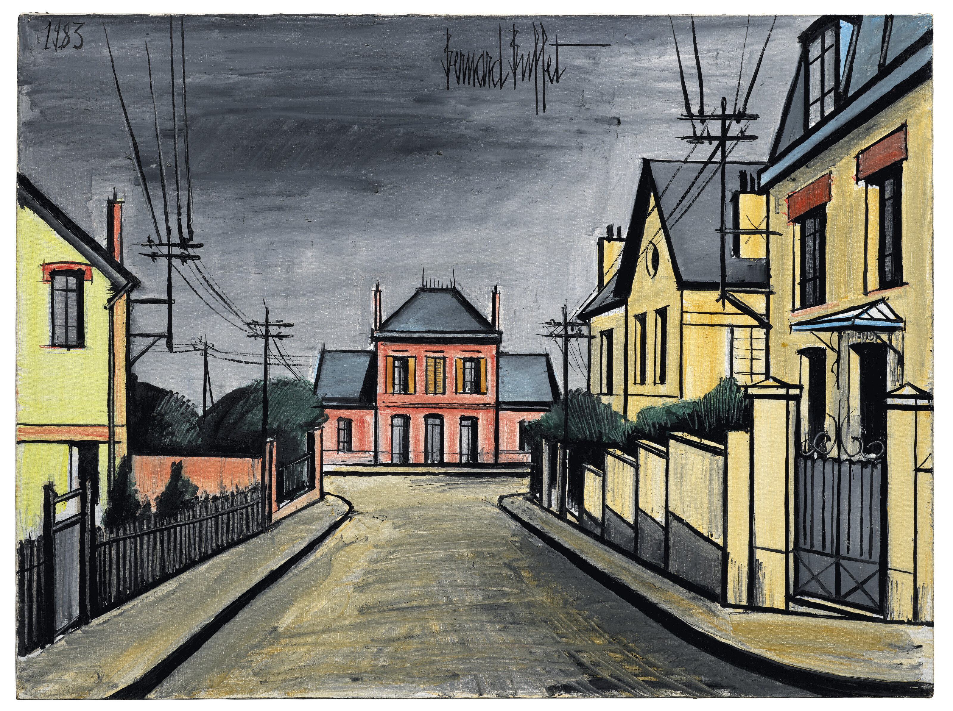 Bernard Buffet — Улица а-ля дом роз, изображение 2