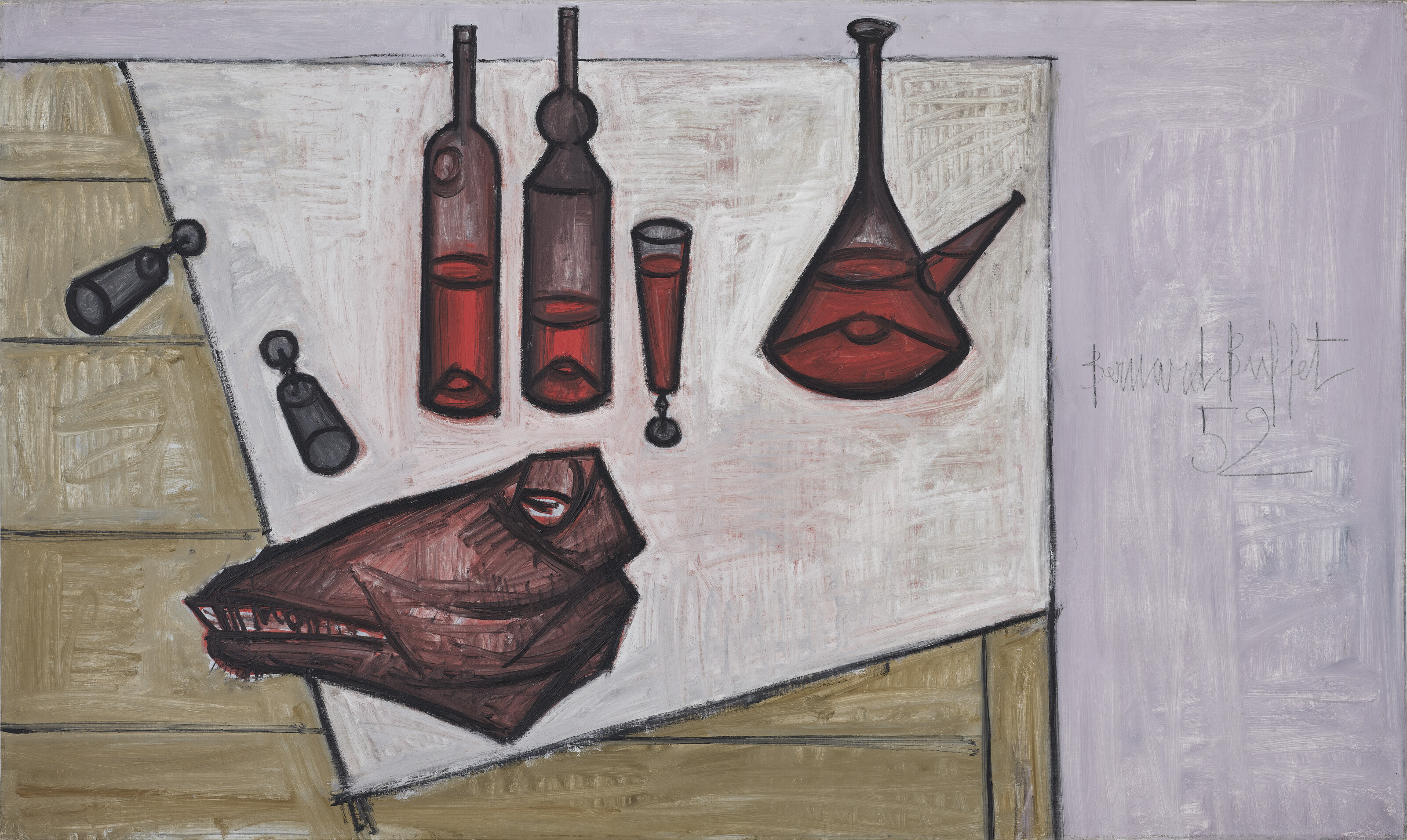 Bernard Buffet — Кран и бутели, изображение 1