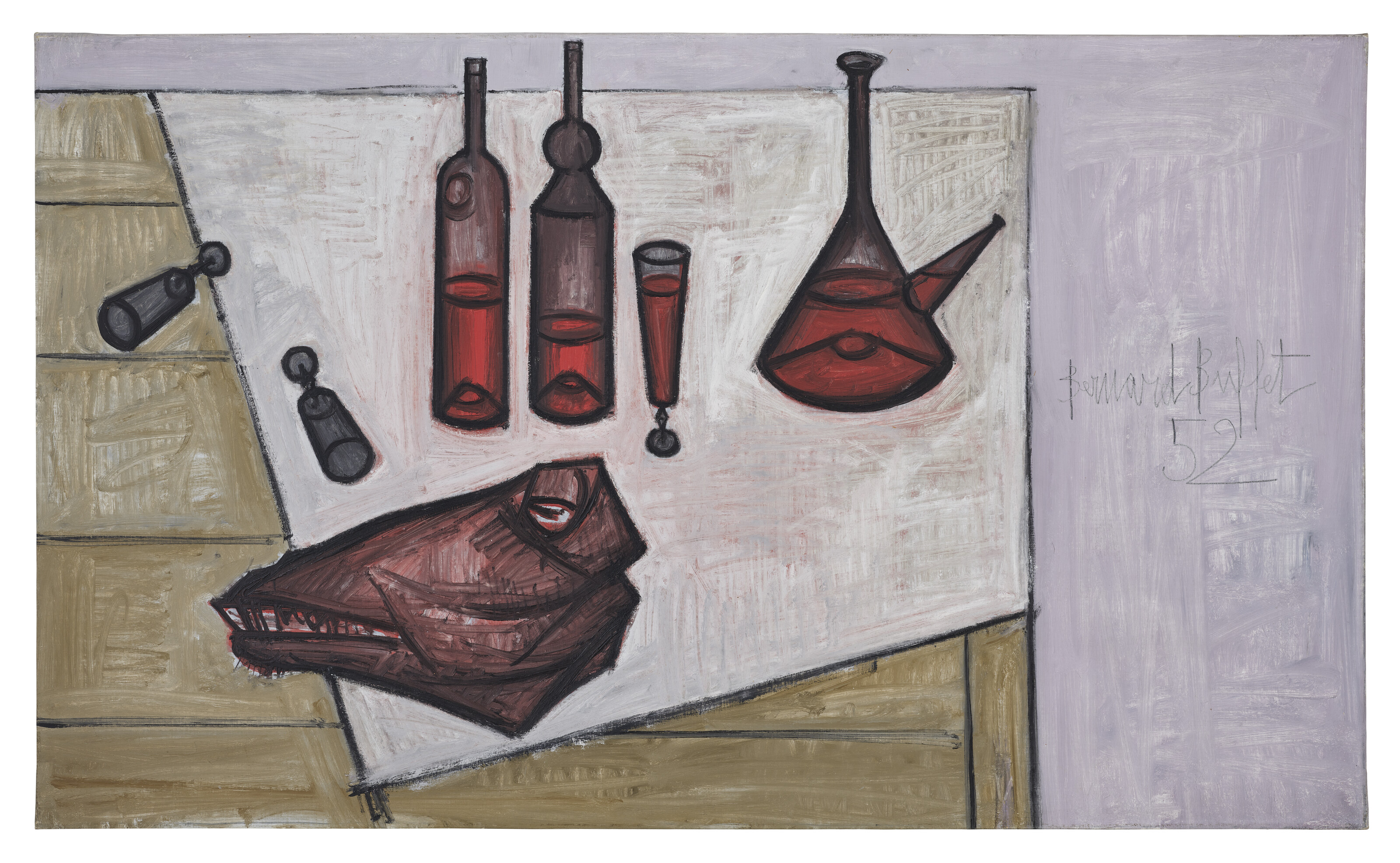 Bernard Buffet — Кран и бутели, изображение 2
