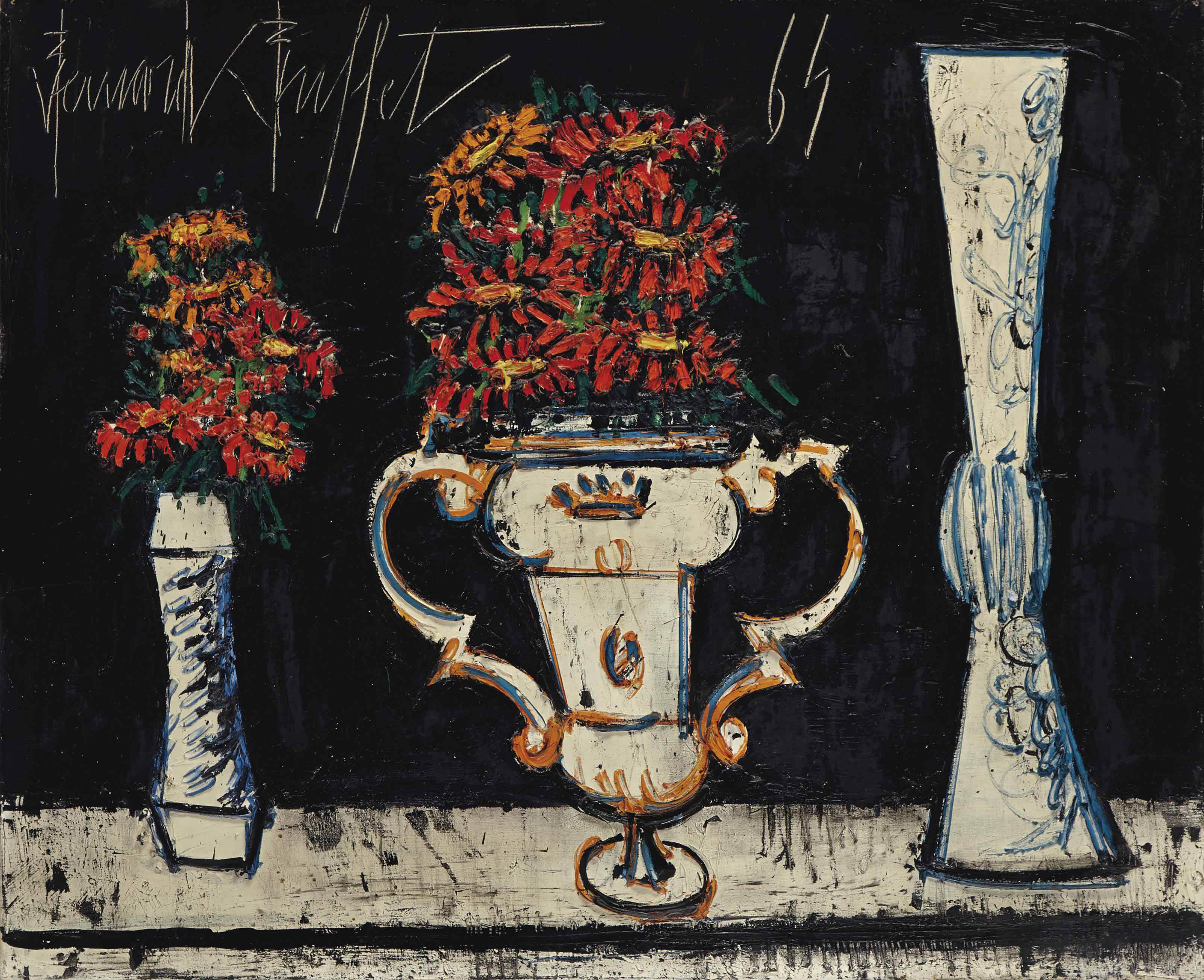 Bernard Buffet — Букеты в вазах-мустьерах