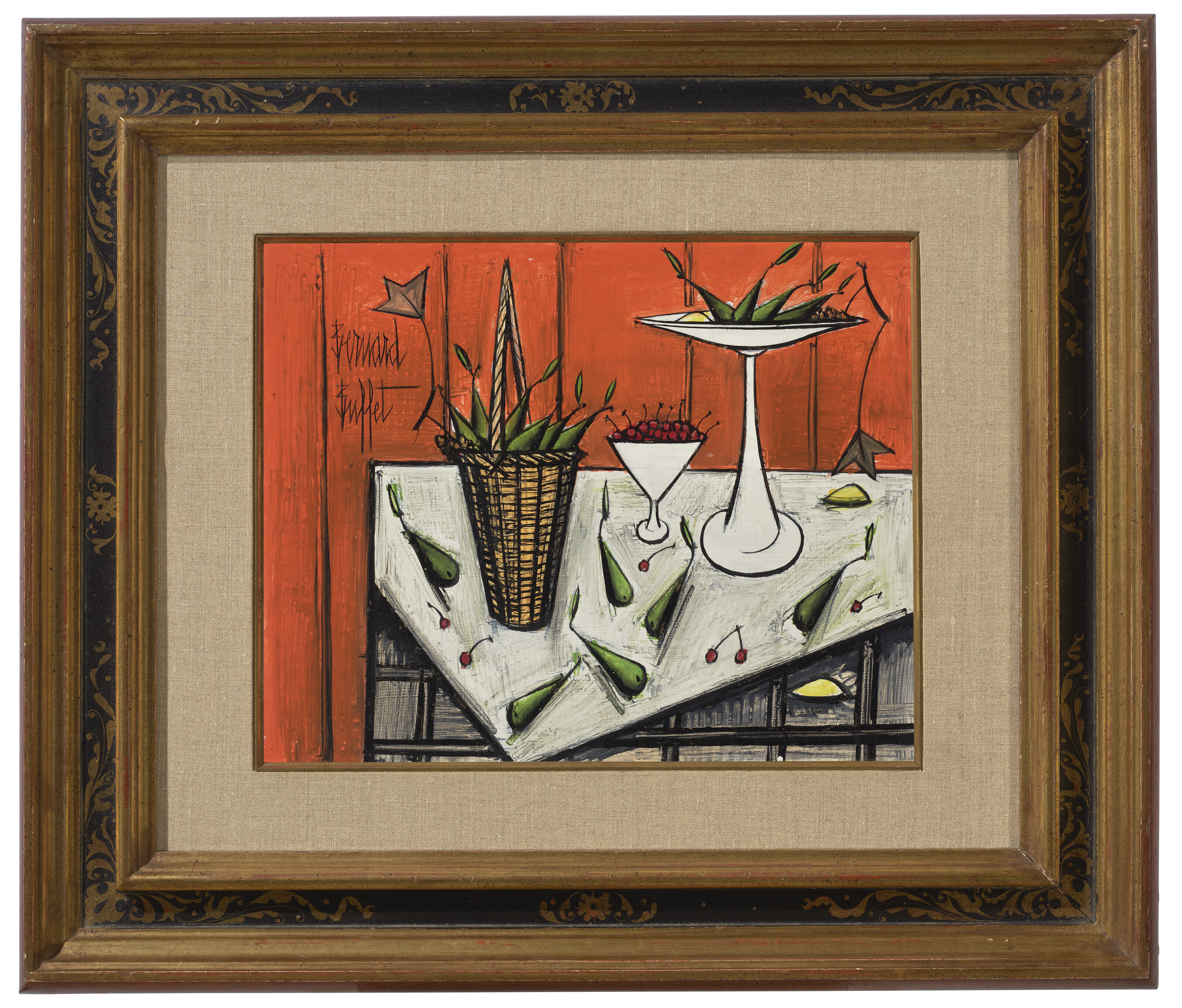 Bernard Buffet — Румяна Nature morte fond rouge, изображение 2