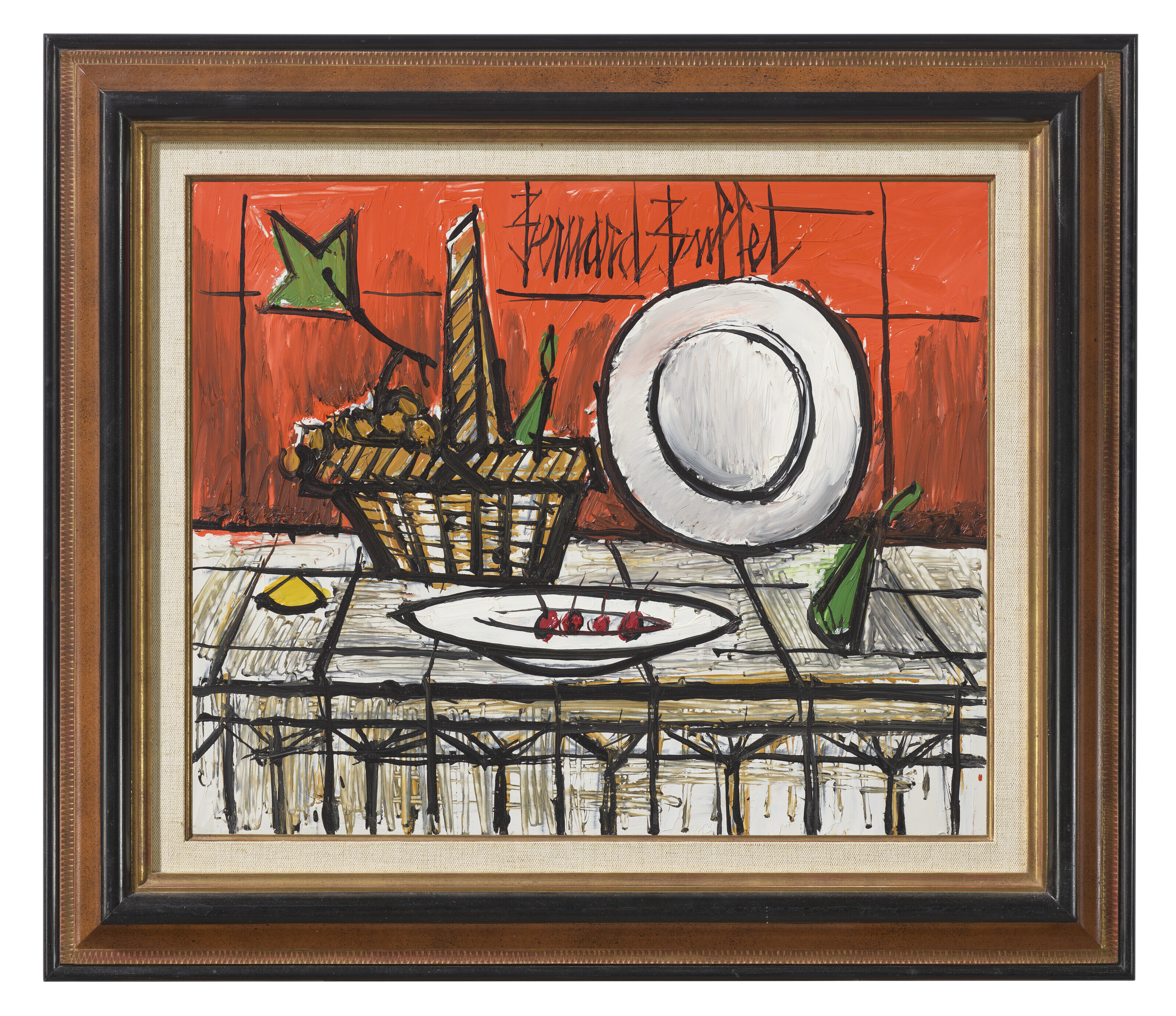 Bernard Buffet — Румяна Nature morte fond rouge, изображение 2