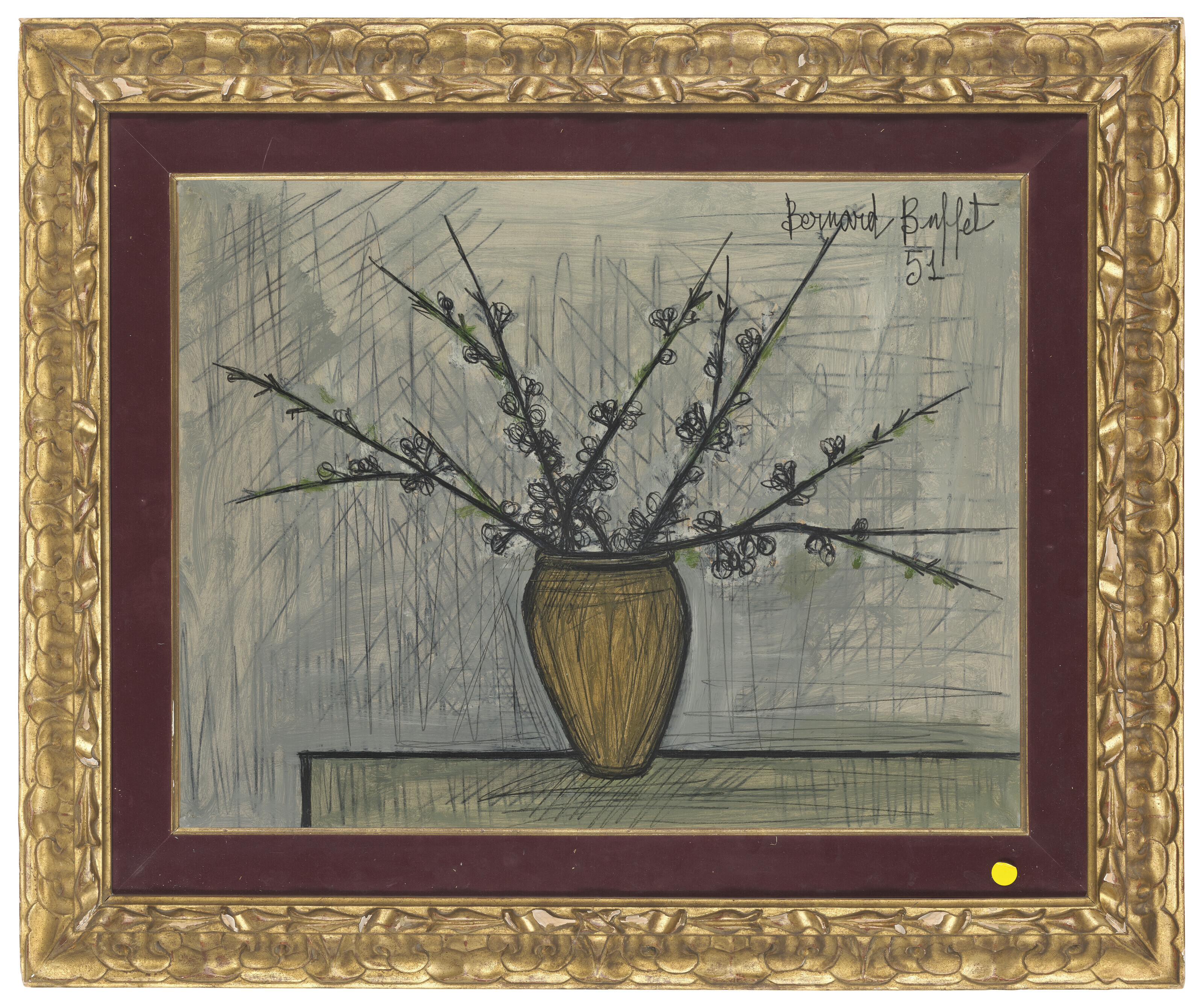 Bernard Buffet — Букет из черноплодной рябины, изображение 2