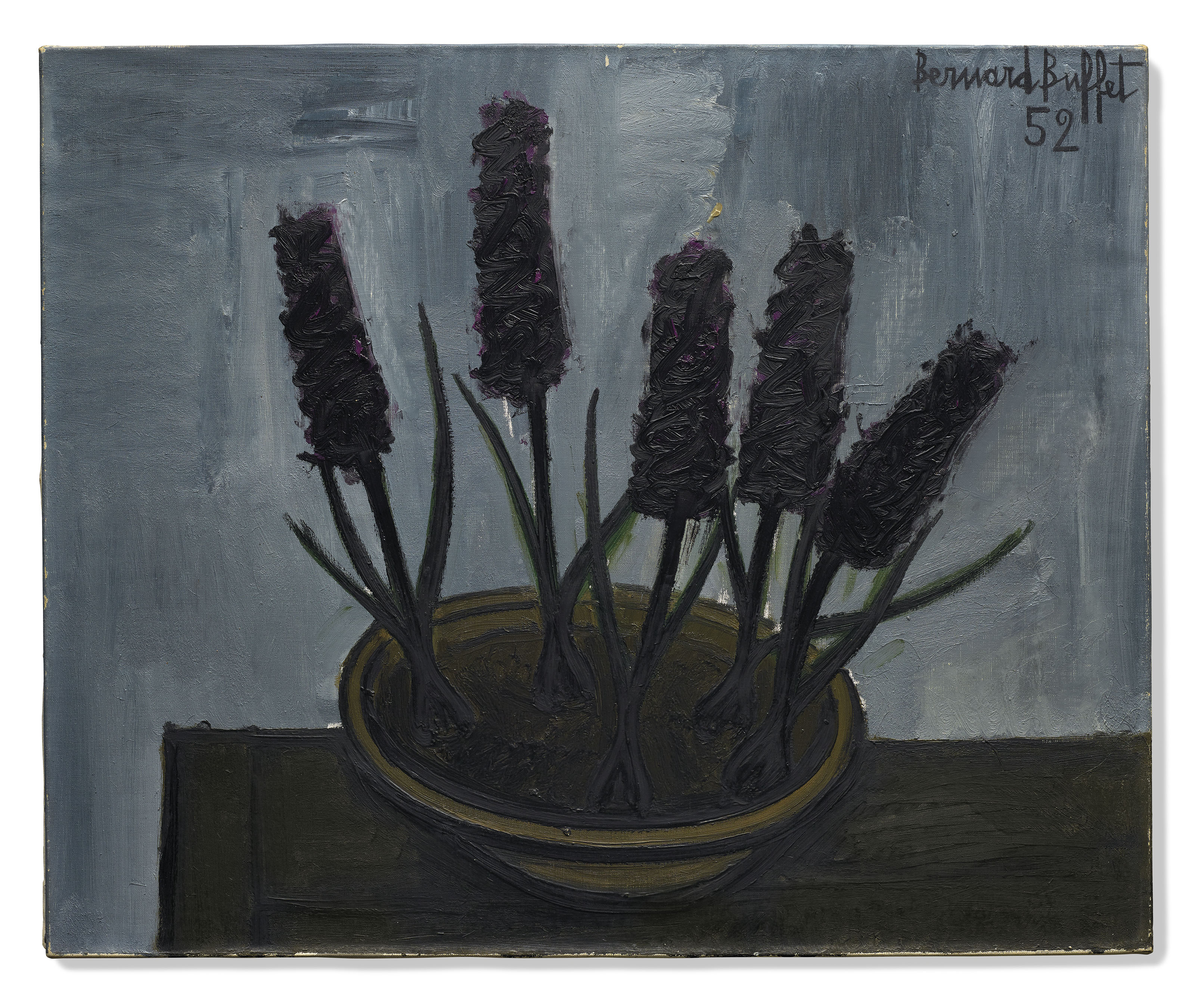 Bernard Buffet — Синие гиацинты на плоской подошве