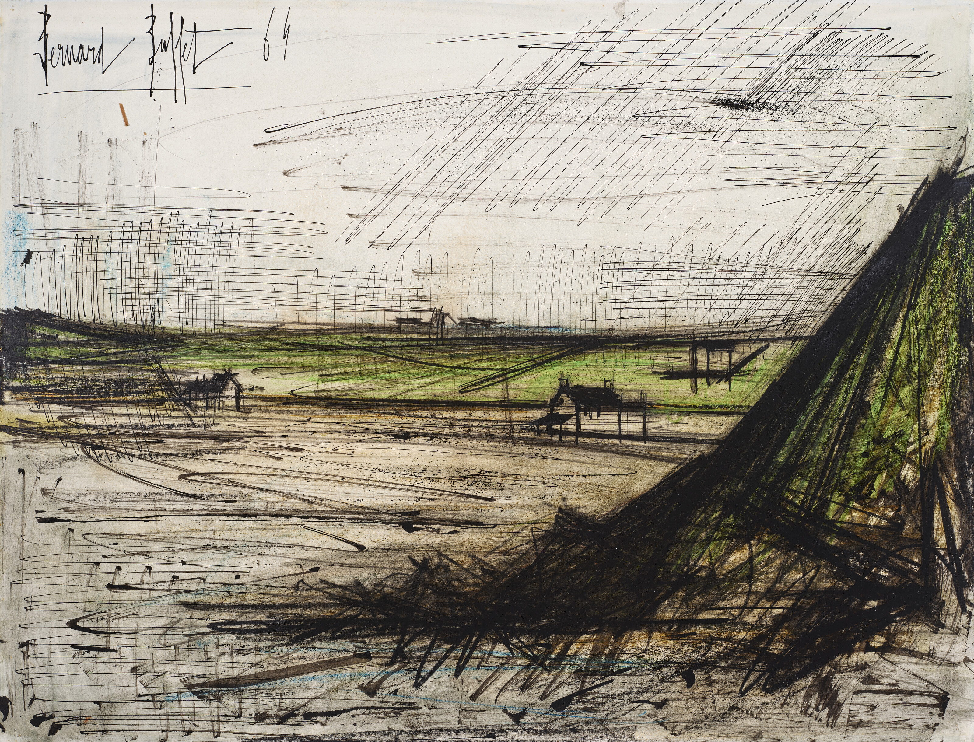 Bernard Buffet — Пляж Пре-де-Сен-Каст, изображение 1