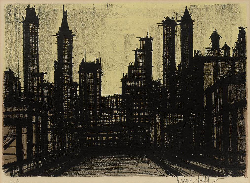 Bernard Buffet — Одна пластинка с альбома New York (Solier 55)