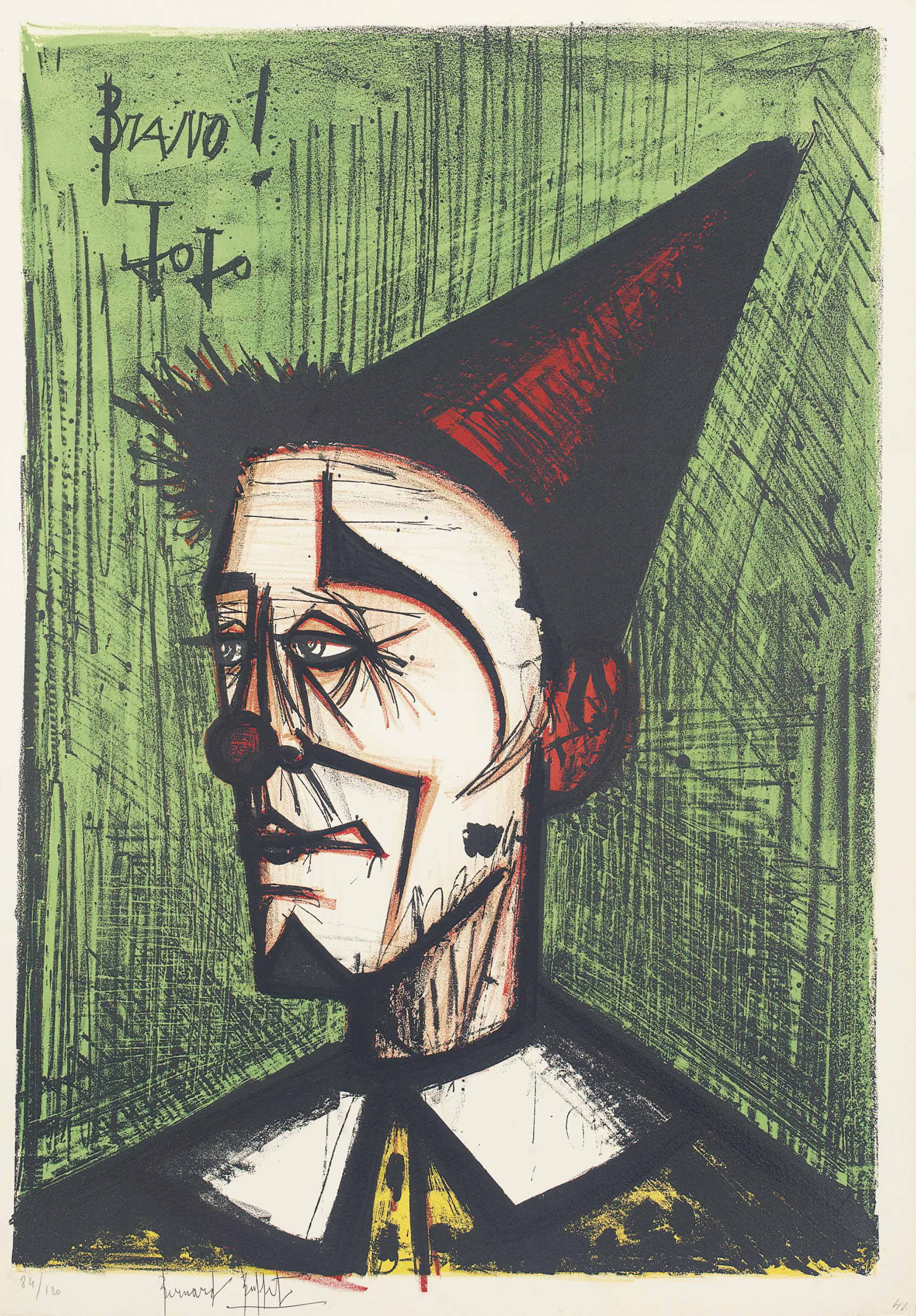 Bernard Buffet — Клоун Жожо, из "Mon Cirque"
