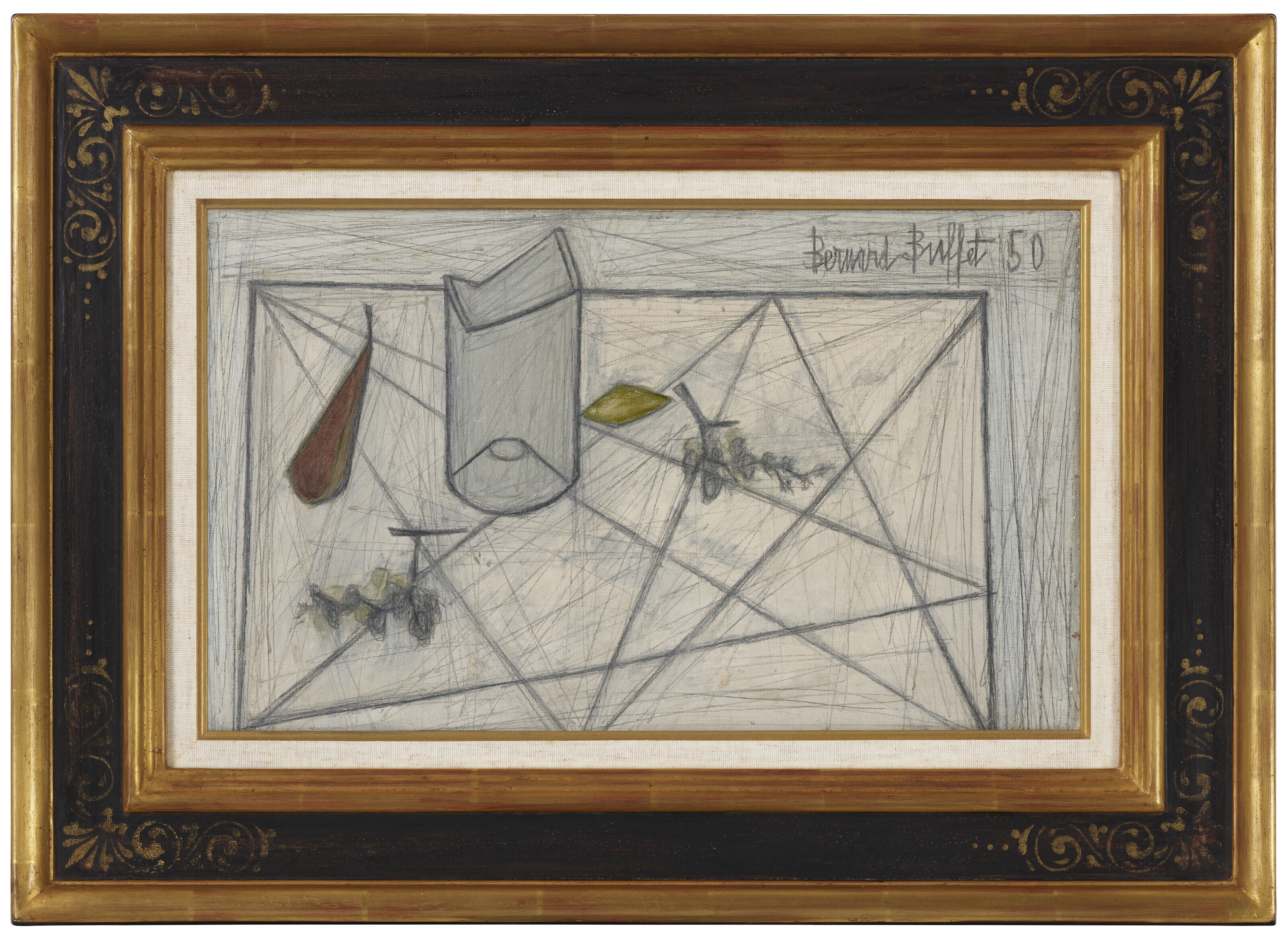 Bernard Buffet — Запеканка из мясного фарша Nature morte à la bouteille, изображение 3