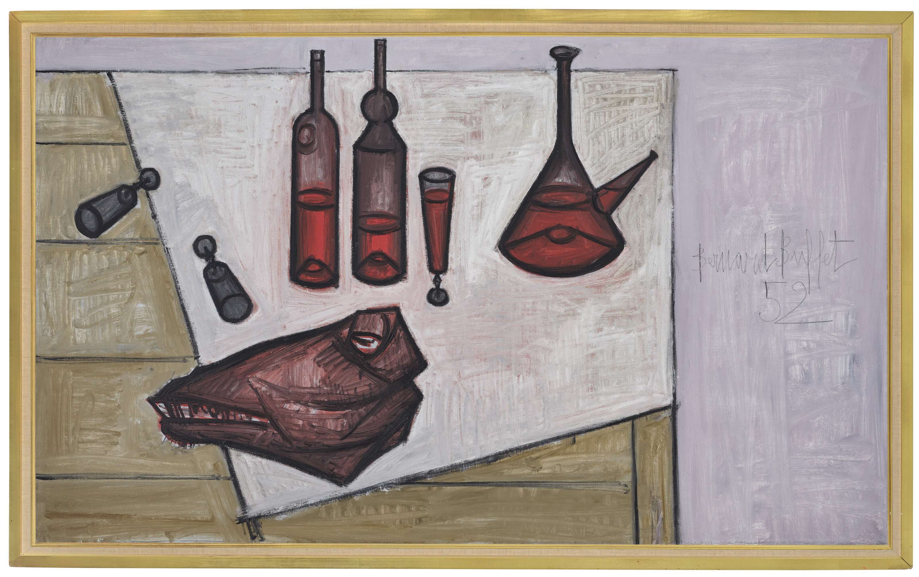 Bernard Buffet — Кран и бутели, изображение 4