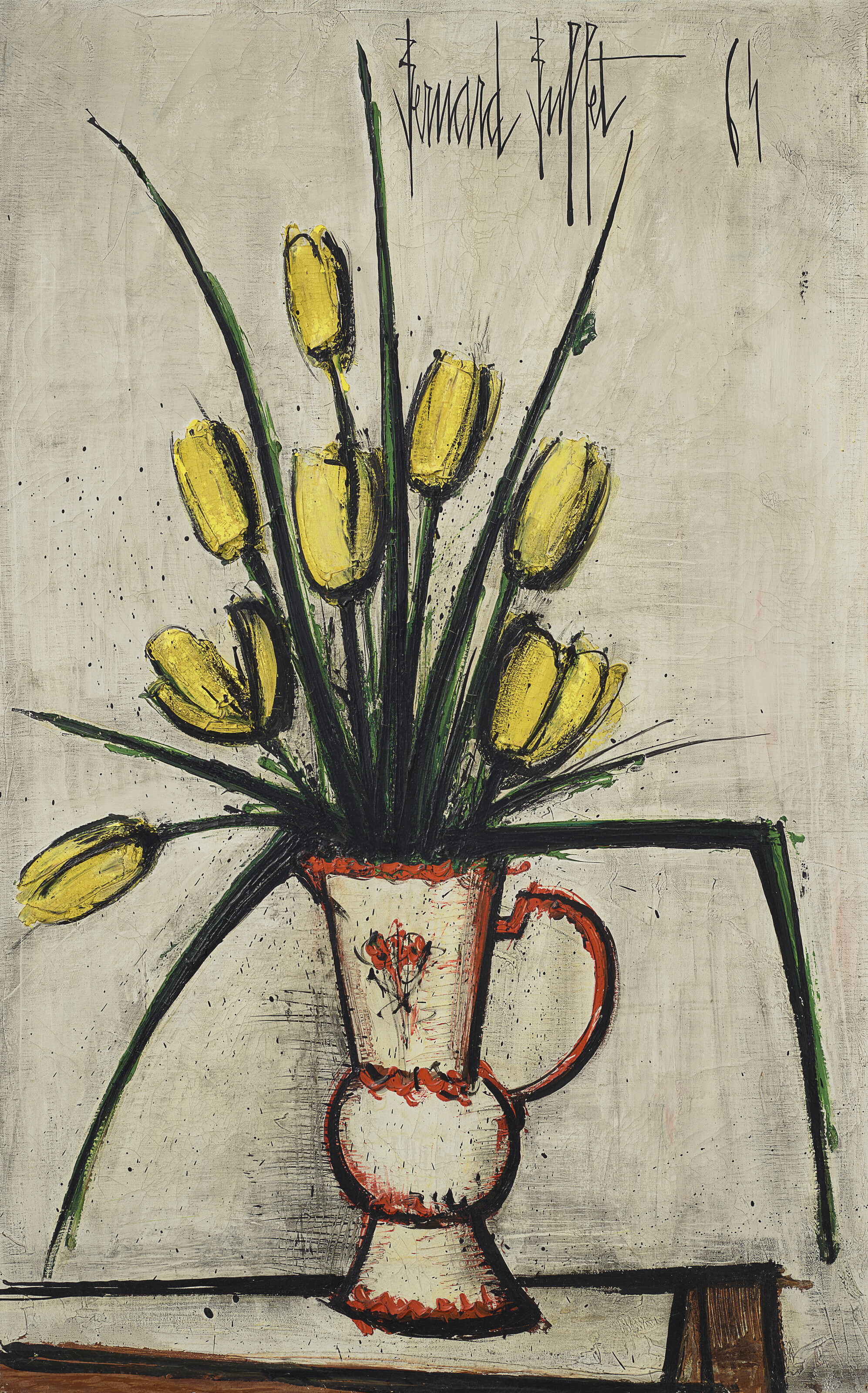Bernard Buffet — Желтые тюльпаны